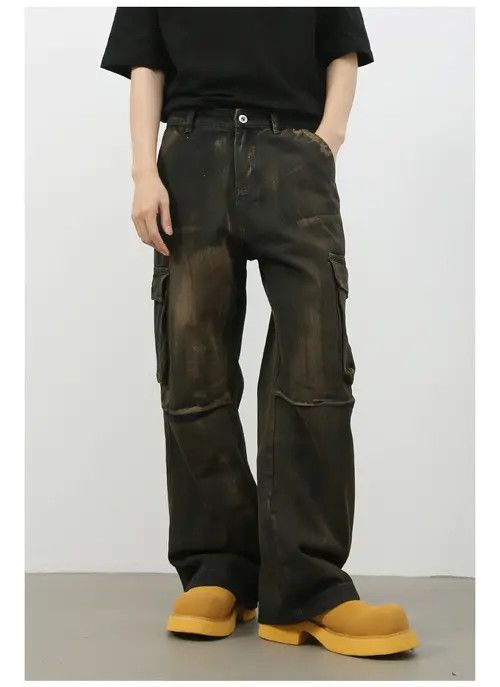 VIBE High street American retro multi-pocket work jeans y2k Size US 32 / EU 48 - 4 Thumbnail