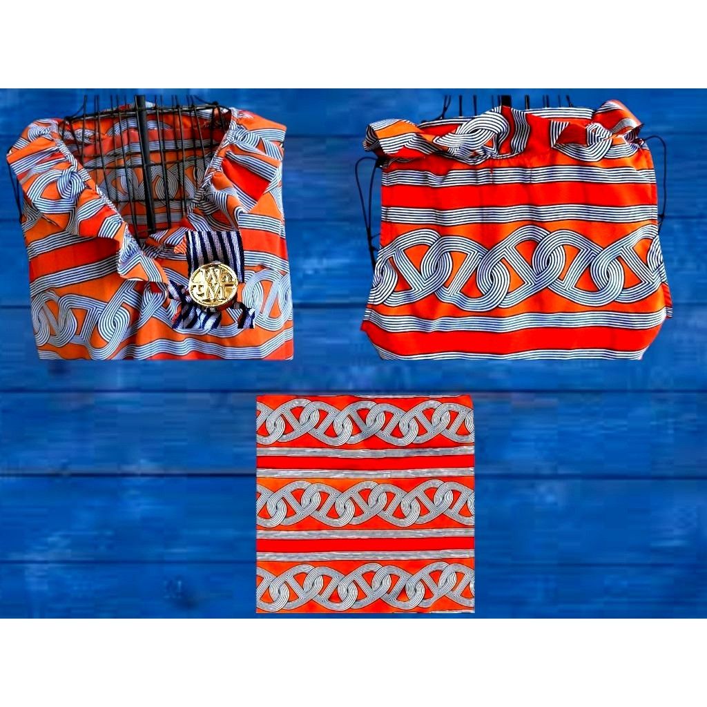 Other Mud Pie Sleeveless Dress Small 4 6 Orange Navy Abstract Desi Size S / US 4 / IT 40 - 8 Thumbnail