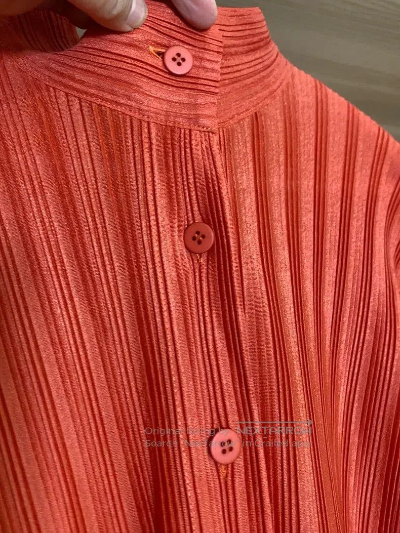 Issey Miyake Issey Miyake Orange-Red Top Size L / US 10 / IT 46 - 3 Thumbnail