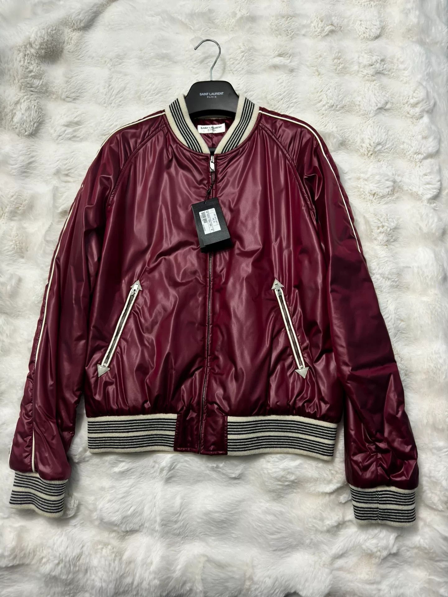 Saint Laurent Paris Saint Laurent YSL Red Baseball Jacket Size US M / EU 48-50 / 2 - 1 Thumbnail