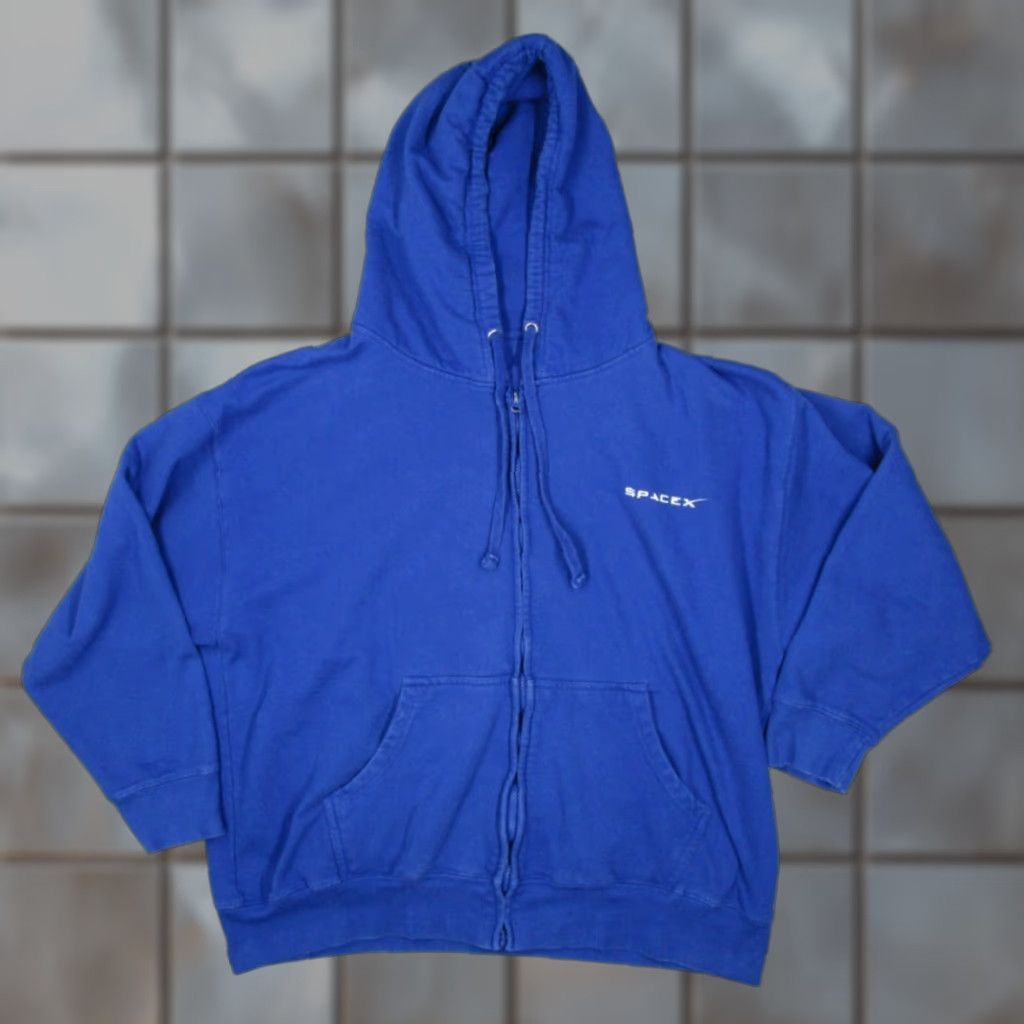 Logo 7 VINTAGE SpaceX Hoodie Mens 2XL Long Sleeve Blue Full Zip Sweatshirt Space Logo Adults Size US XXL / EU 58 / 5 - 1 Thumbnail