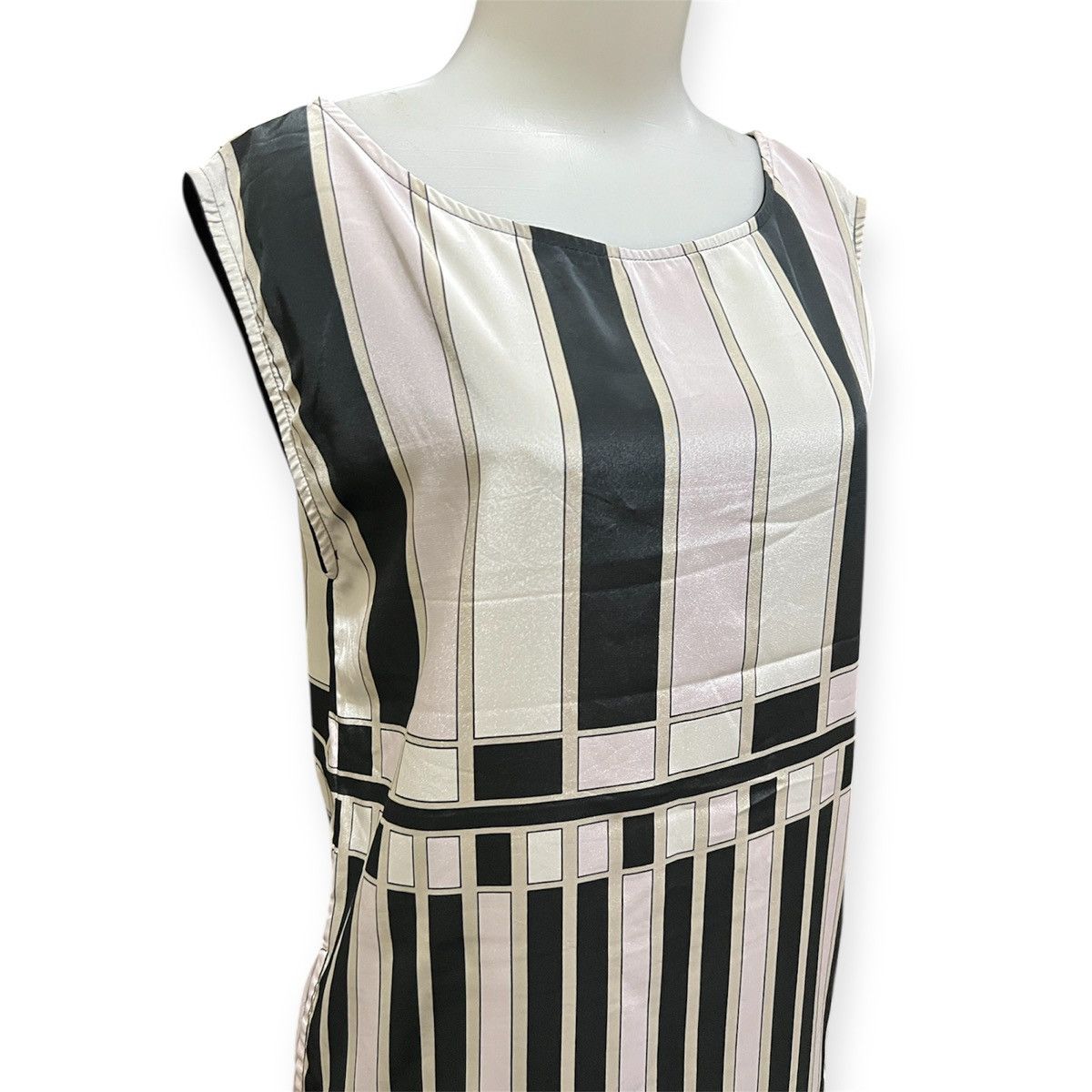 Japanese Brand Murua Geometric Pattern Chiffon Tunic Size M / US 6-8 / IT 42-44 - 4 Thumbnail