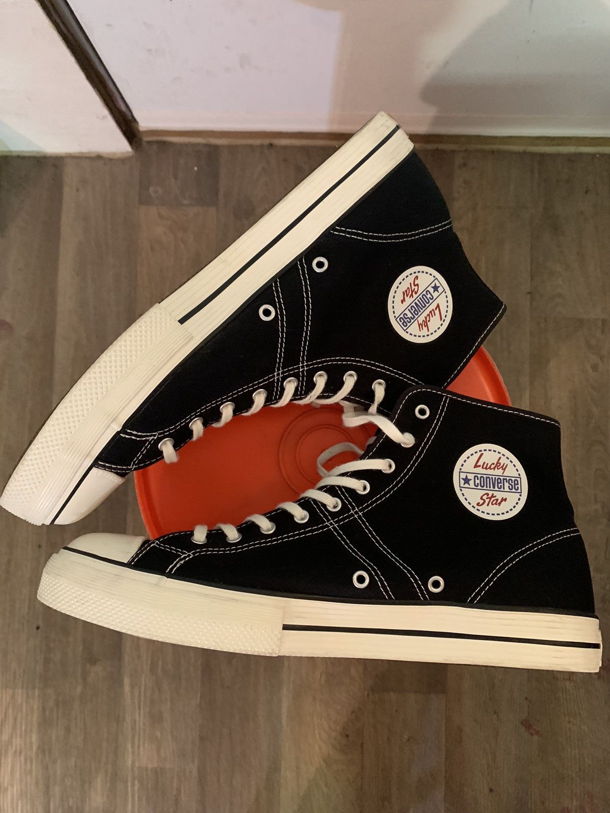 Converse lucky star hi black hotsell