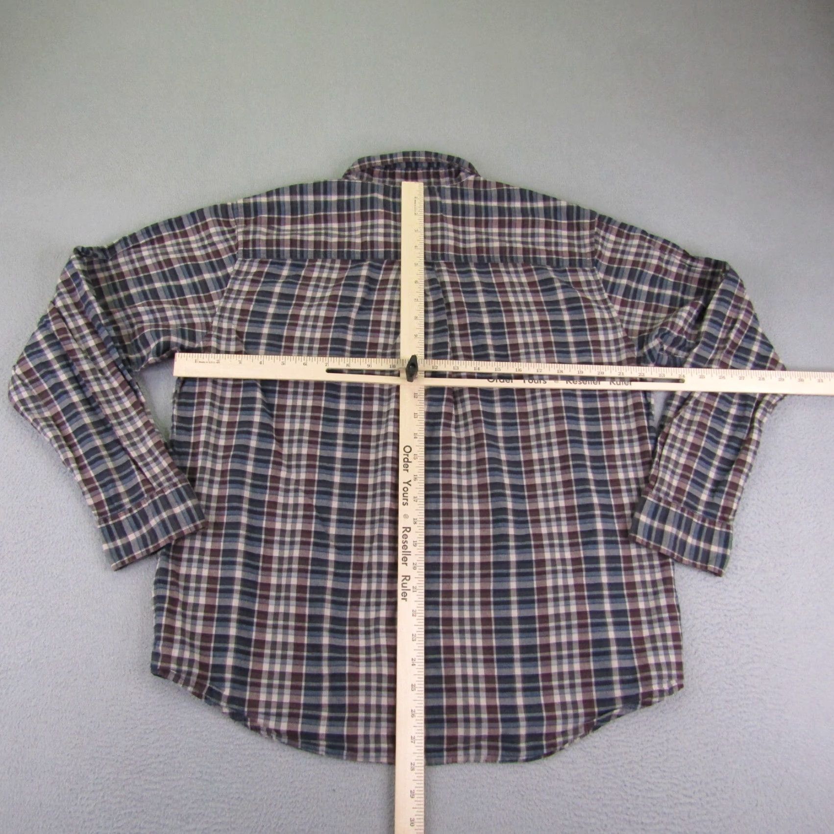 Vintage Woolrich Shirt Mens Large Blue Plaid Twill Button-Up Lightweight Outdoors Size US L / EU 52-54 / 3 - 5 Thumbnail