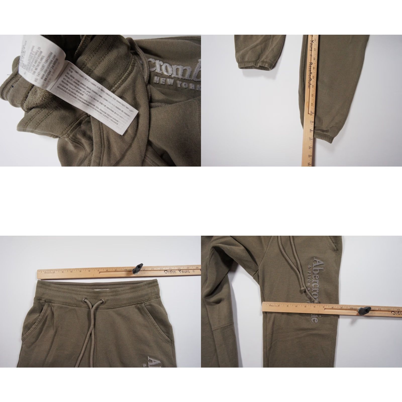 Abercrombie & Fitch ABERCROMBIE & FITCH Women’s Sweatpants XS Brown Lightweight Straight Leg Casual Size 26" / US 2 / IT 38 - 8 Thumbnail