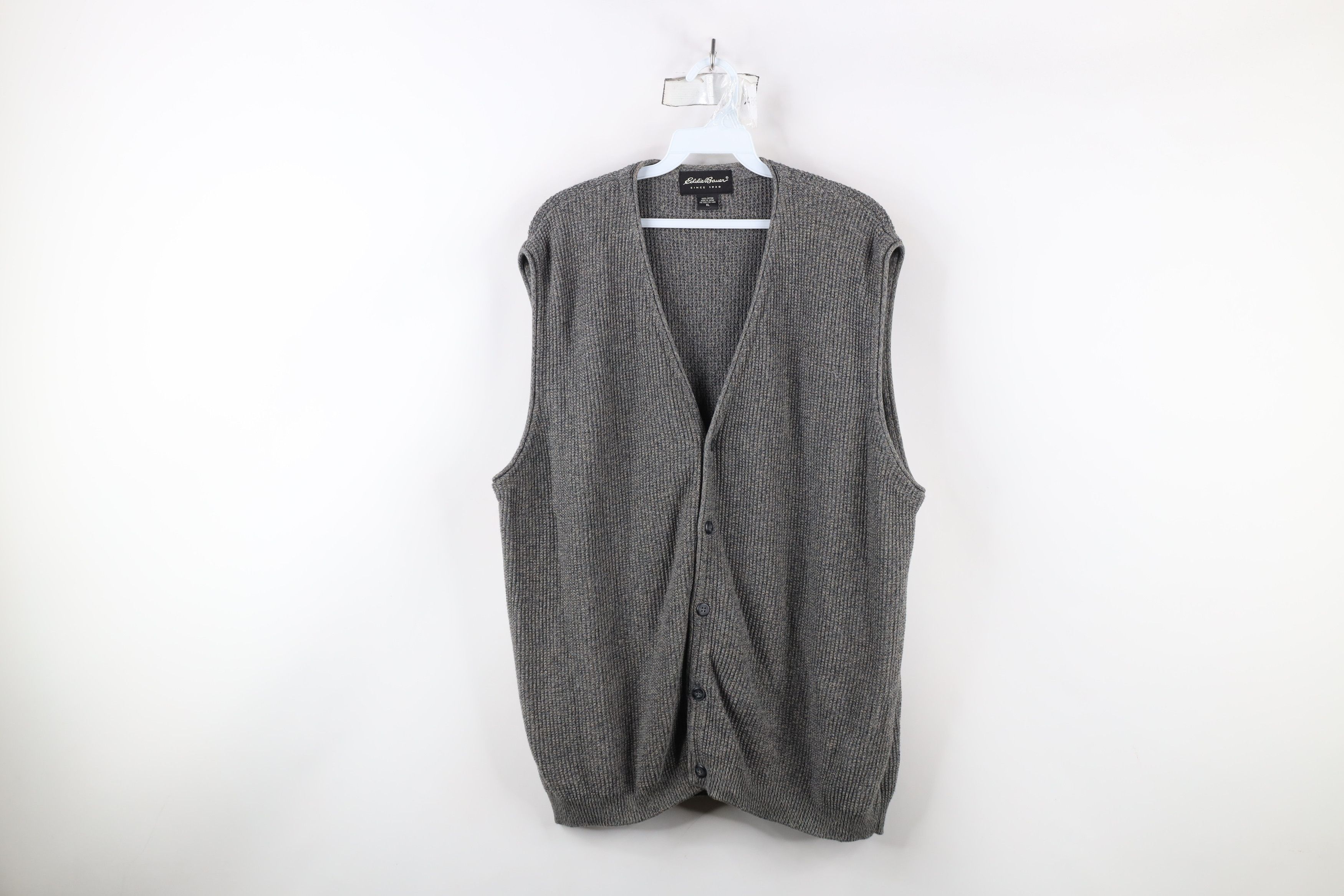 Eddie Bauer × Vintage Vintage 90s Eddie Bauer Knit Cardigan Sweater Vest Japan Size US XL / EU 56 / 4 - 1 Thumbnail