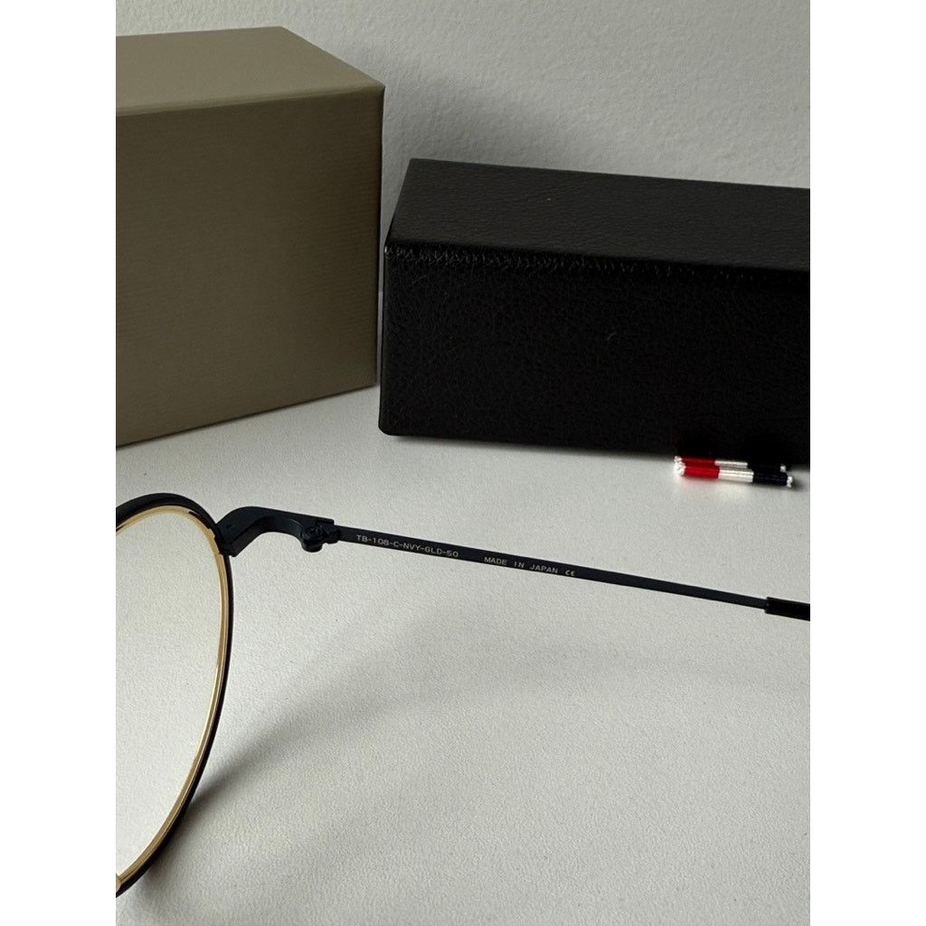 Thom Browne NEW Thom Browne TB108 Gold Round Eyeglasses Frames Size ONE SIZE - 5 Thumbnail