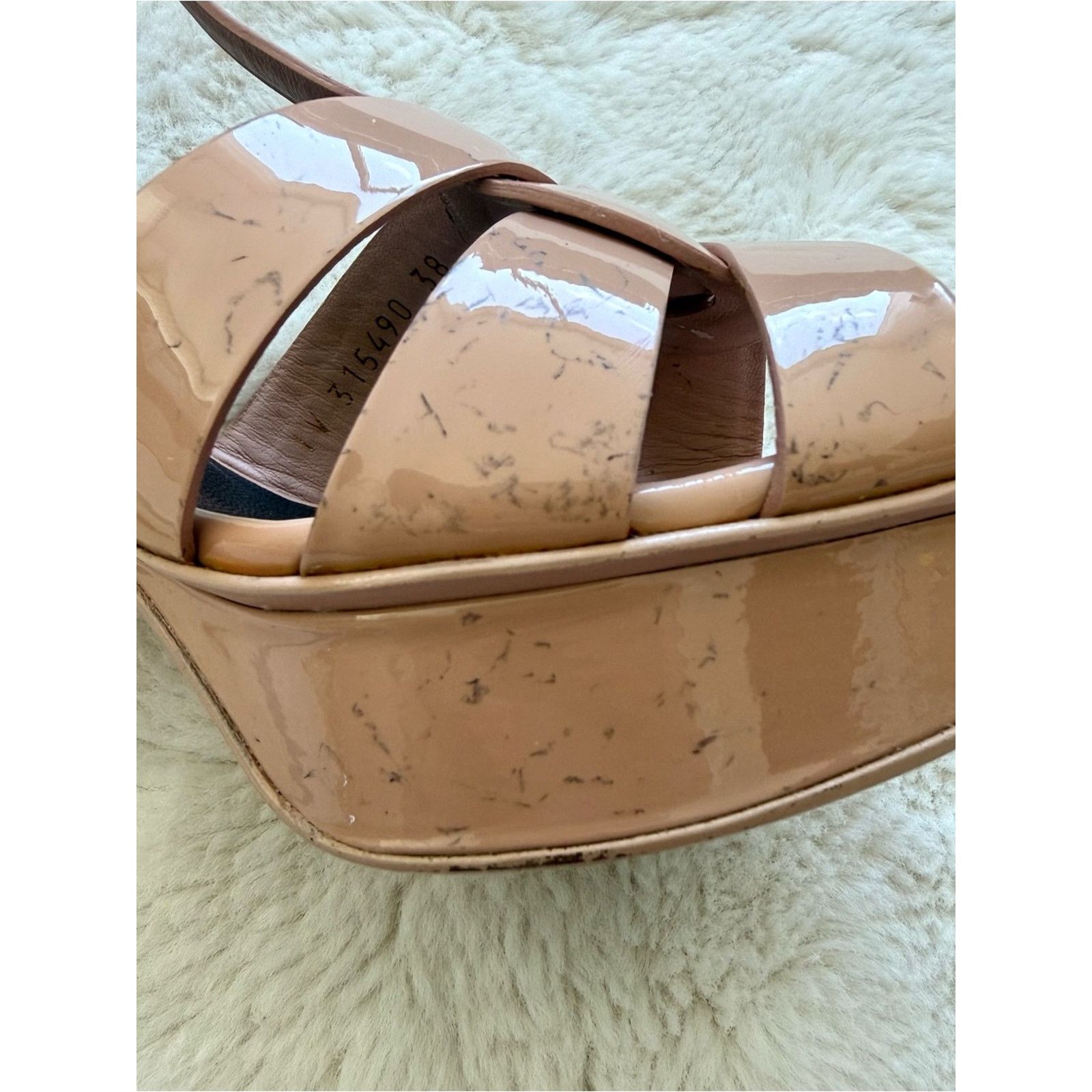 Yves Saint Laurent Yves Saint Laurent tribute nude sandals size 38EU Size US 8 / IT 38 - 12 Thumbnail
