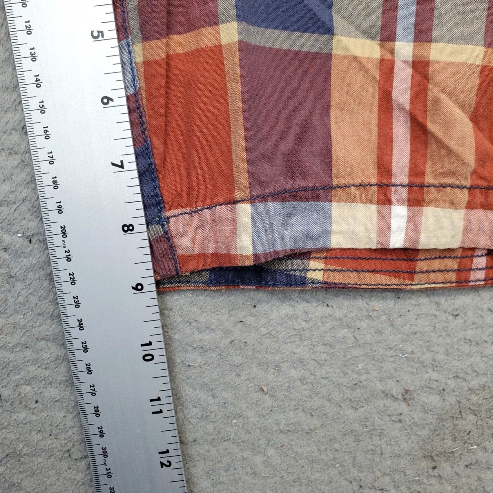 Fossil Fossil Chino Shorts Mens 32 Multicolor Plaid Slash Pocket Low Waist Regular Fit Shirt Size US 32 / EU 48 - 4 Thumbnail