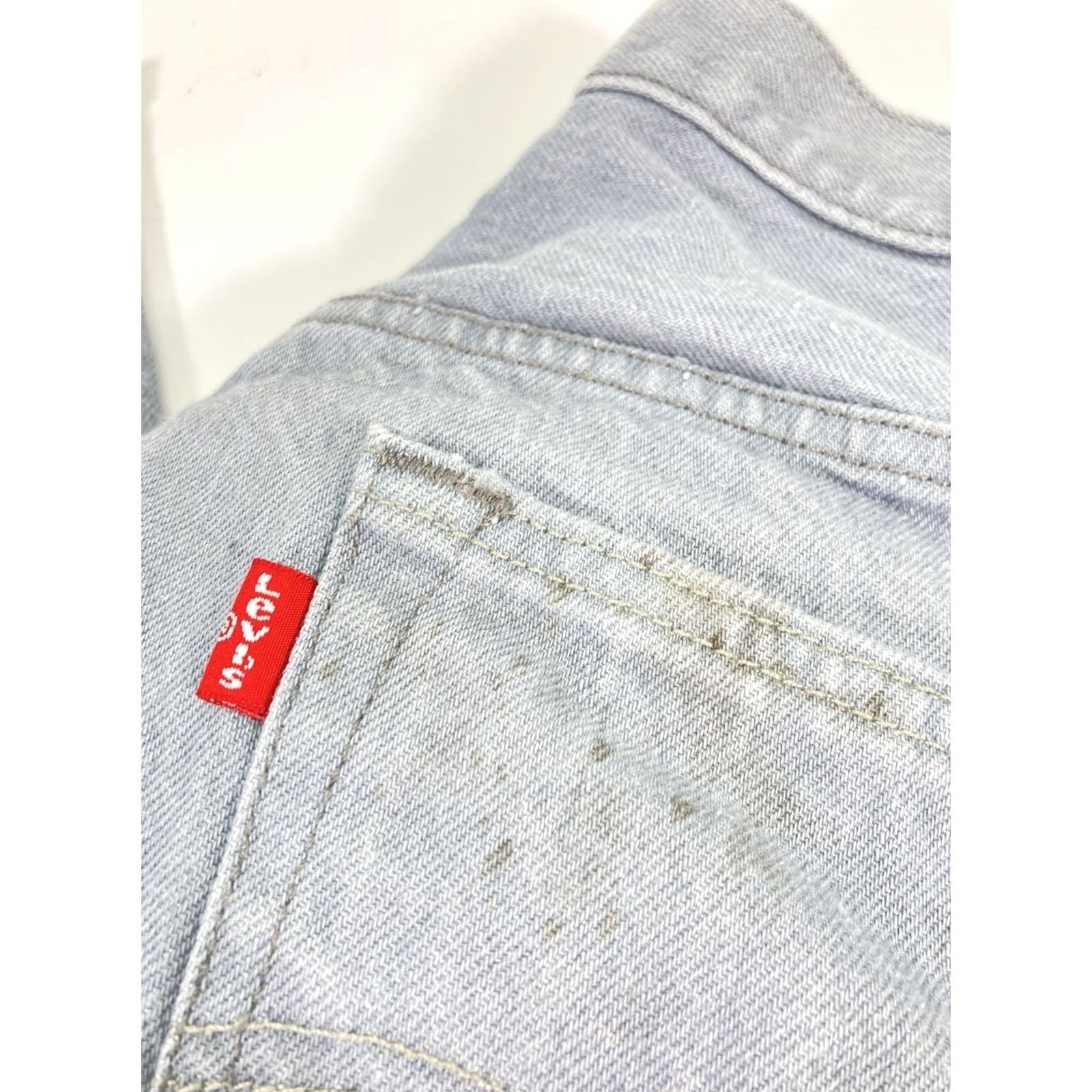 Levi's Levi's 501 Jeans Men Sz 34X26 Gray Denim Classic Button Fly Straight Red Tab Size US 34 / EU 50 - 4 Thumbnail