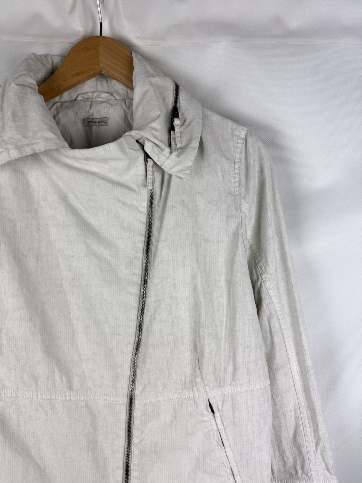 Annette Gortz Annette Gortz Avant-Garde Cotton Linen Biker Full Zip Jacket Size S / US 4 / IT 40 - 2 Thumbnail