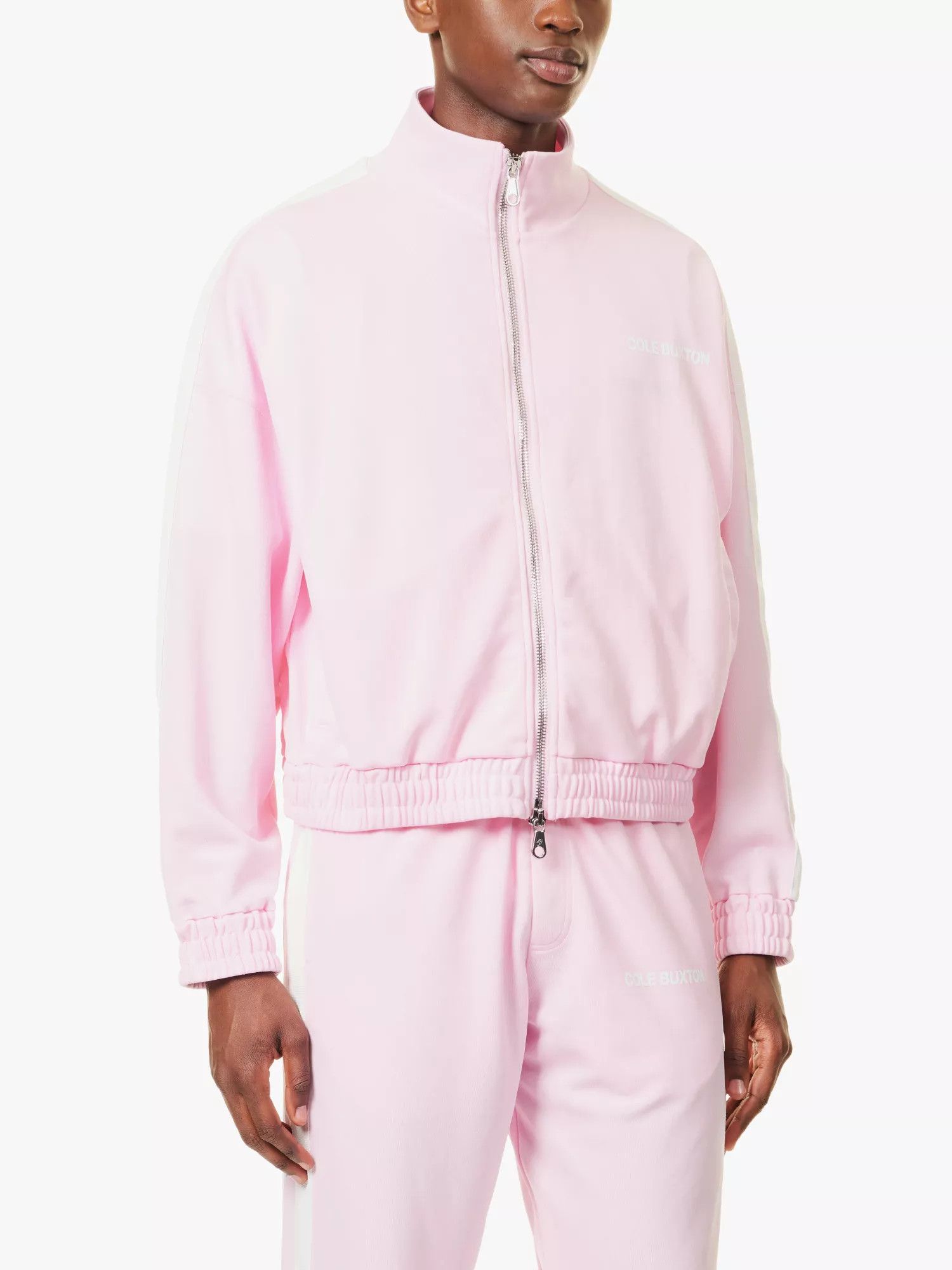 Cole Buxton Pink Tape Logo Oversized Track Jacket Size US M / EU 48-50 / 2 - 2 Thumbnail