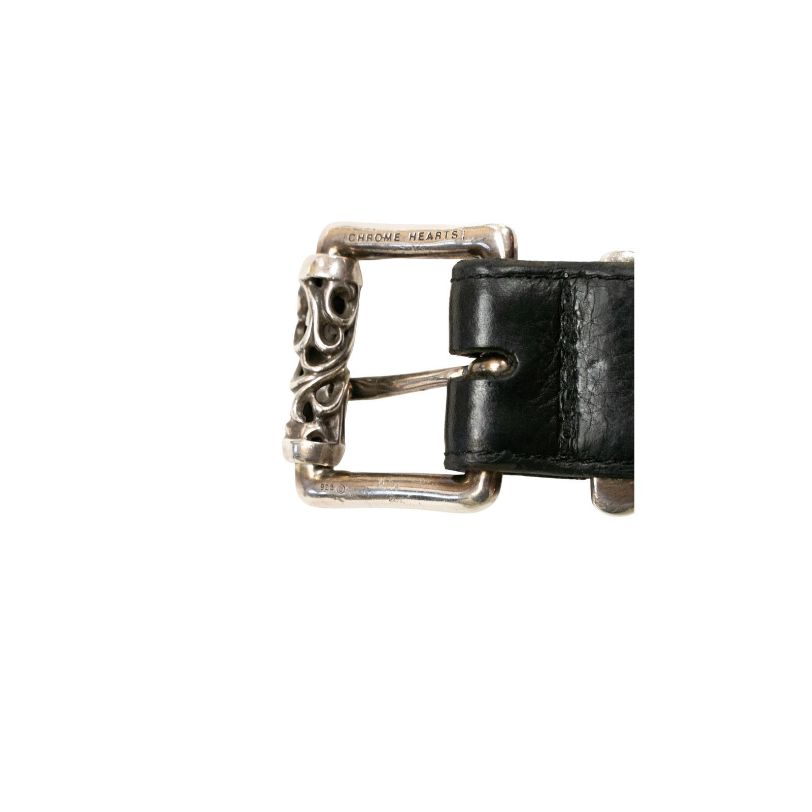 Chrome Hearts Black Leather Roller Belt Size 30 - 4 Thumbnail