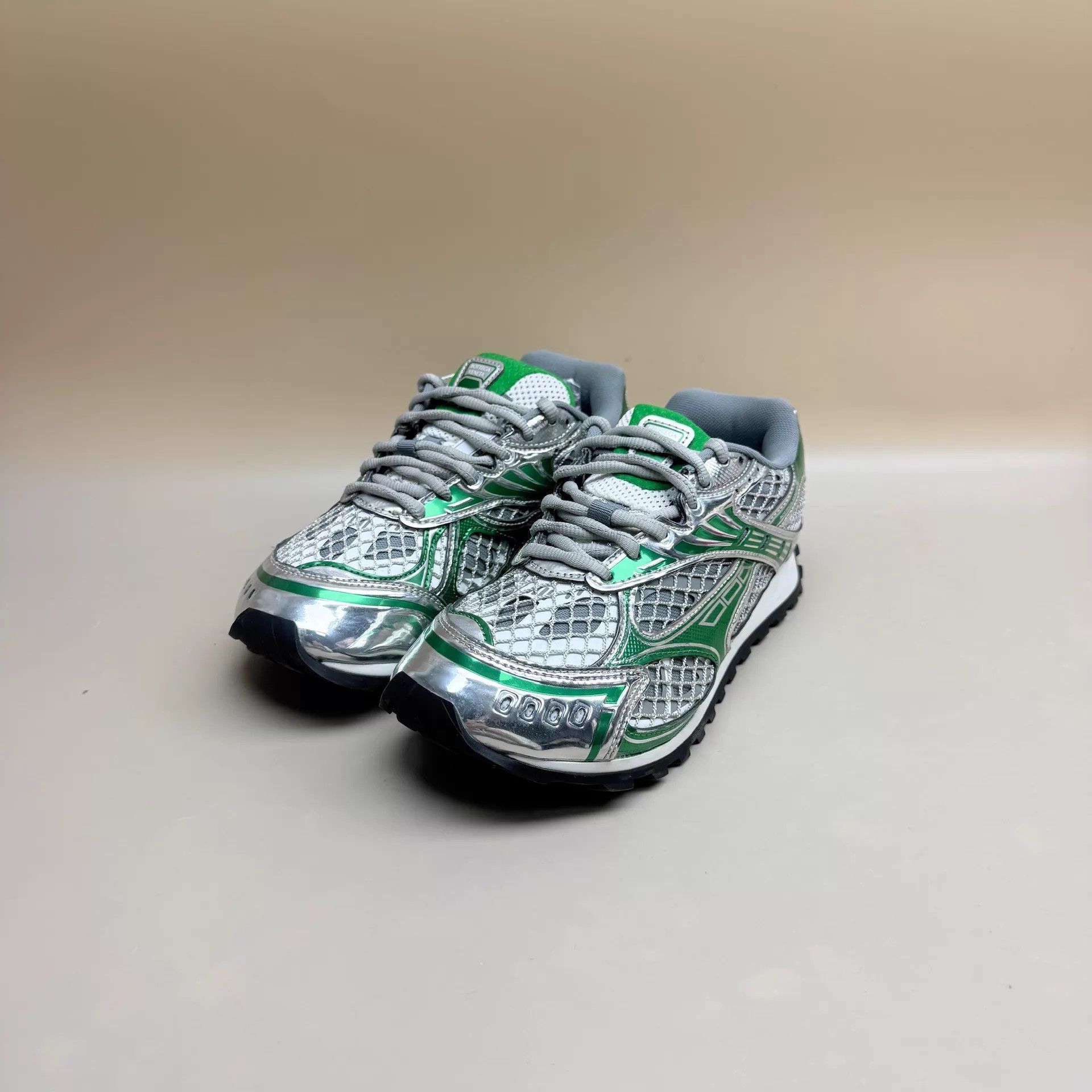 Bottega Veneta Bottega Veneta Orbit Parakeet Silver-Green Sneakers 37 Size US 6.5 / IT 36.5 - 1 Thumbnail