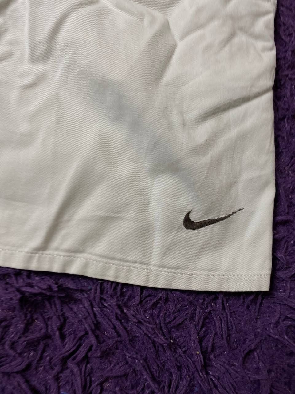 Nike shorts white NIKE Y2K logo Vintage size L streetwear Size US 34 / EU 50 - 6 Thumbnail