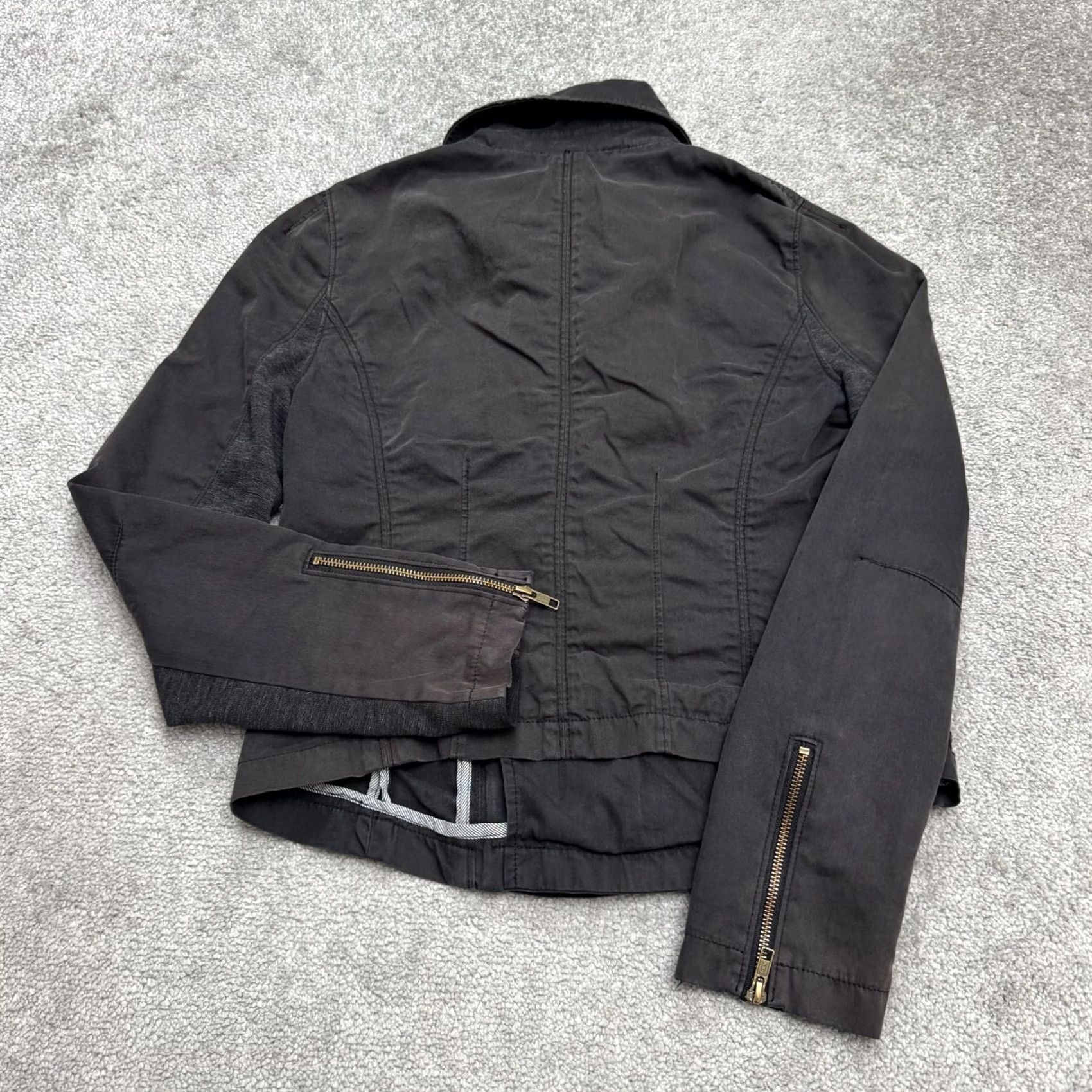 Free People Free People Jacket Shirt Womens 10 Black Full Zip Motorcycle Zip Pocket Casual Streetwear 10 Womens Size L / US 10 / IT 46 - 3 Thumbnail