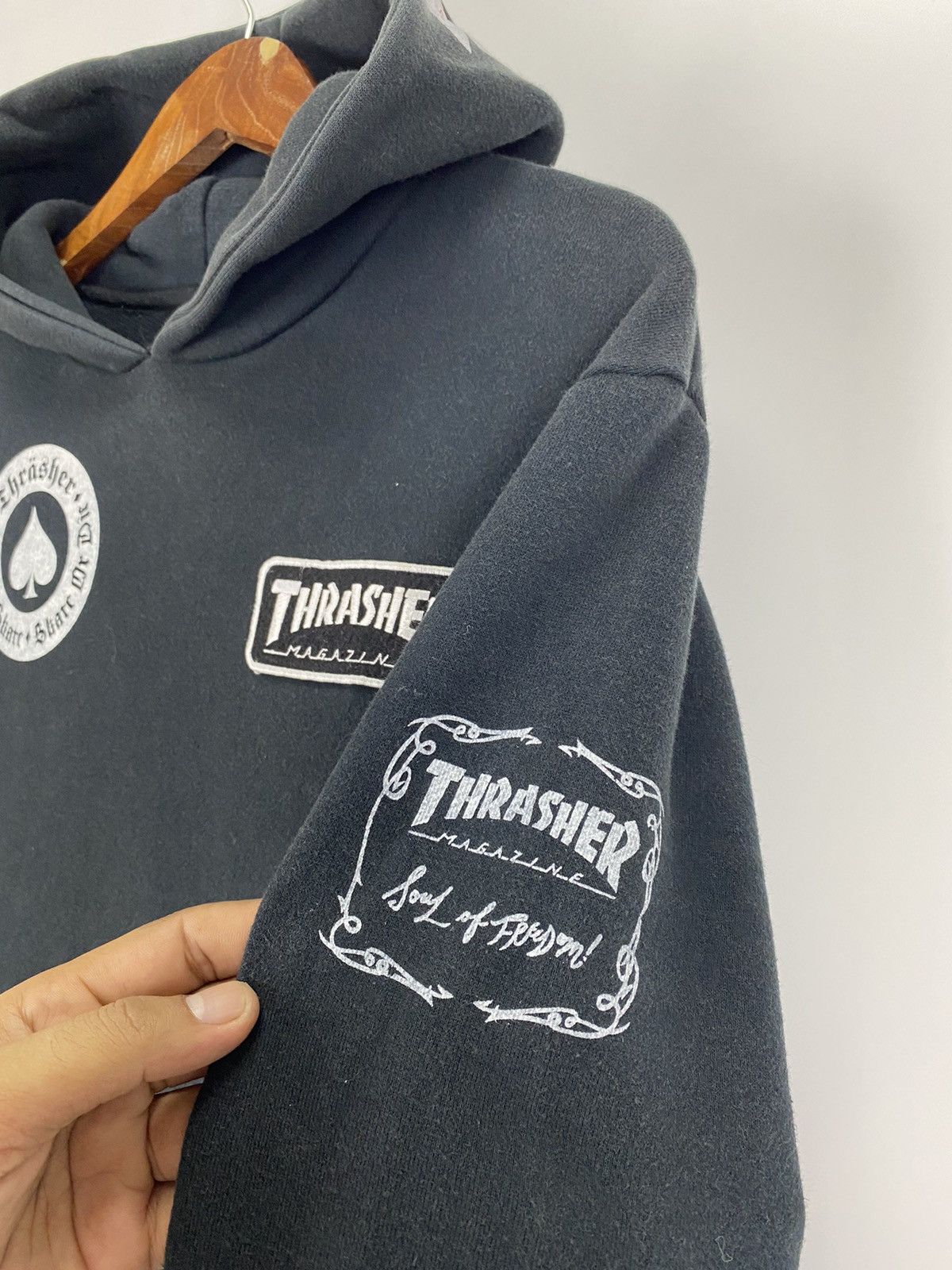 Thrasher × Vintage Vintage Thrasher Ace of Skate hoodie Size US L / EU 52-54 / 3 - 8 Thumbnail