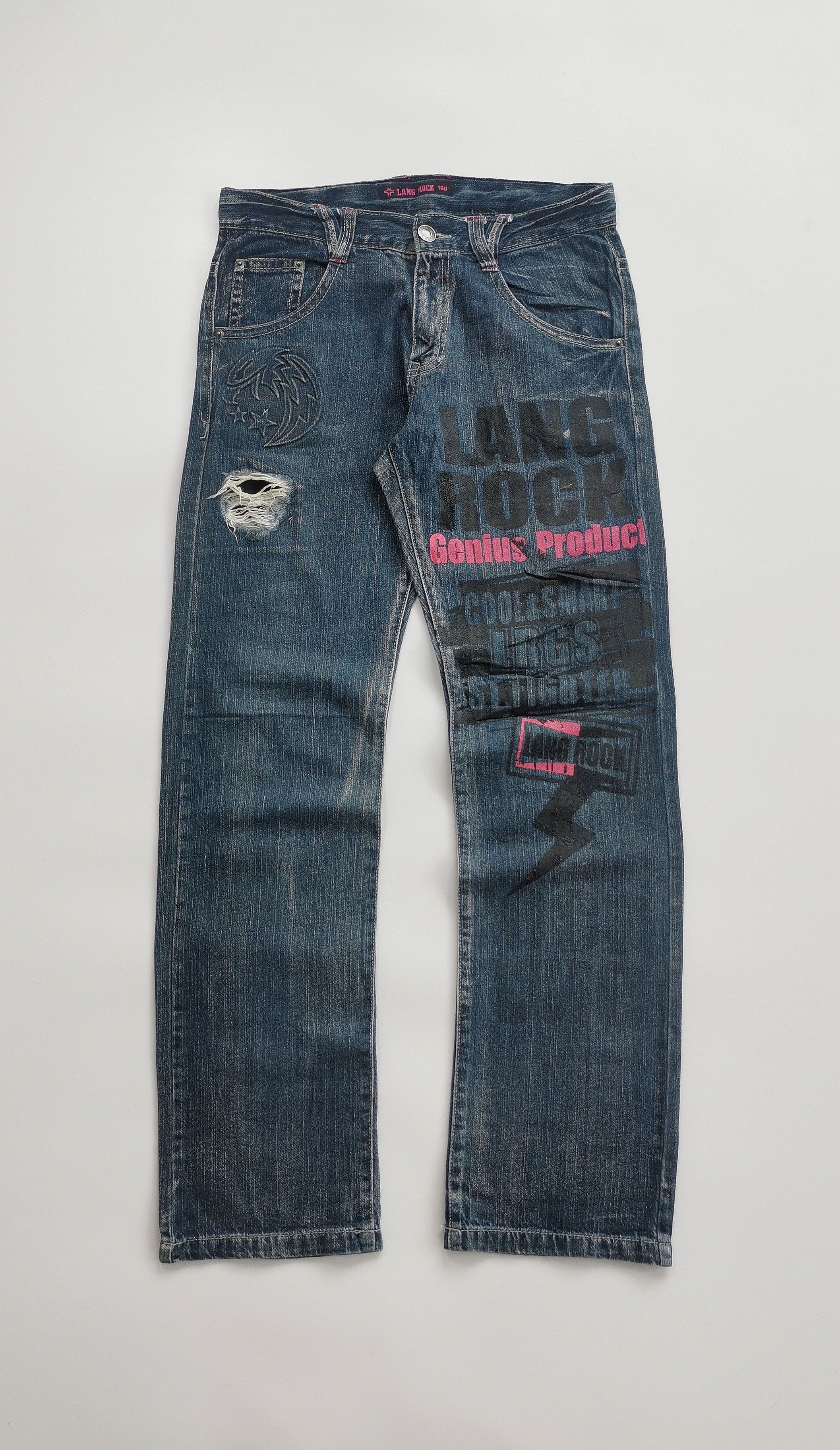 Yasuyuki Ishii Vintage Japanese Punk Distressed Denim Jeans Size US 31 - 1 Thumbnail
