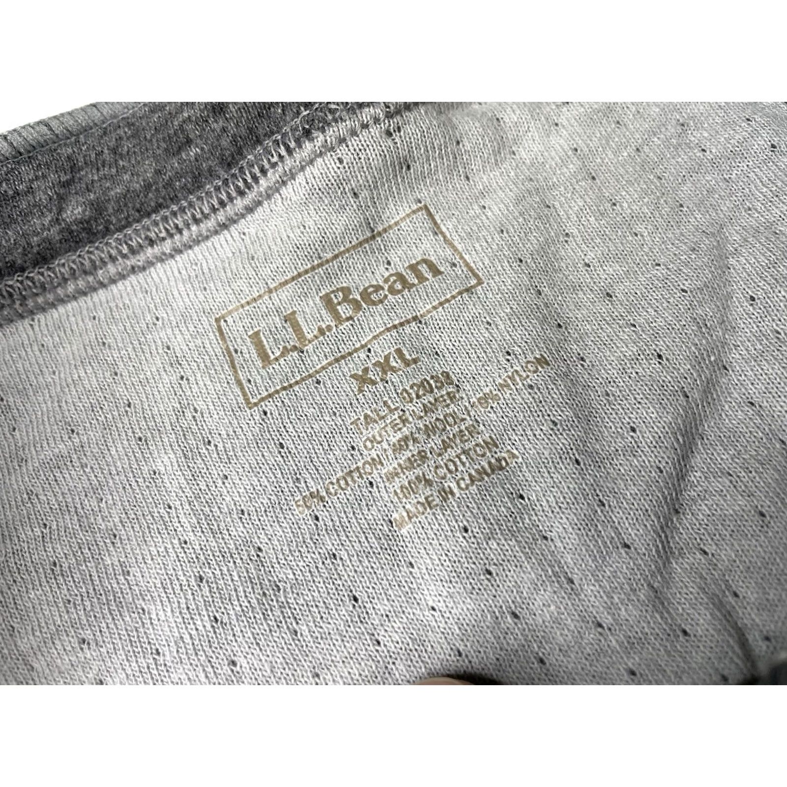 Vintage LL Bean River Driver Henley Shirt Mens XXL Tall Gray Cotton Wool Blend Pullover Size US XXL / EU 58 / 5 - 2 Thumbnail