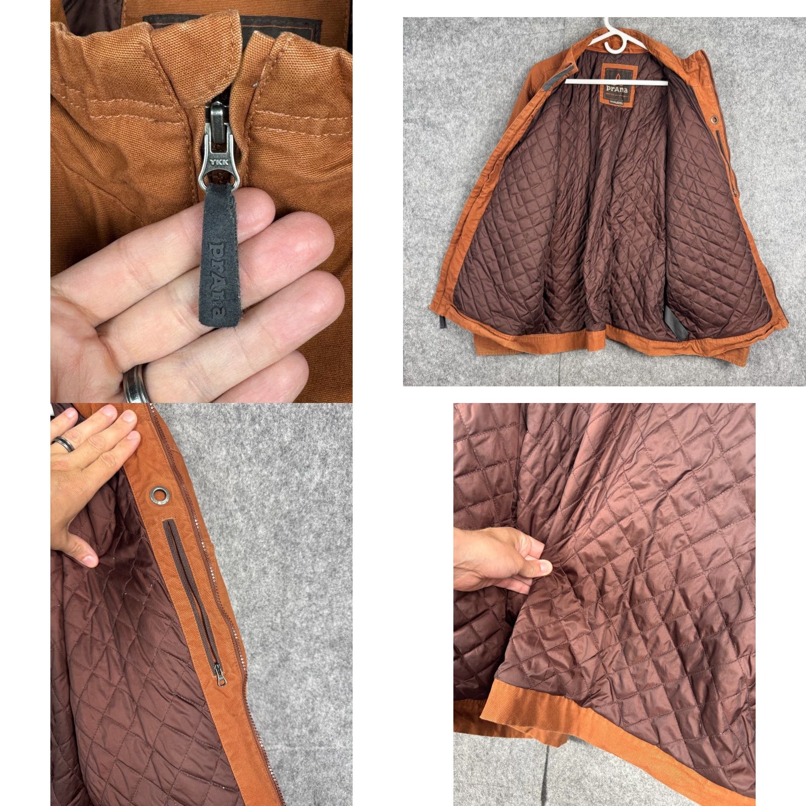 Prana PRANA Bronson Jacket Men's 2XL Auburn Canvas Lined Quilted Heavy Zip Workwear Bomber Jacket Size US XXL / EU 58 / 5 - 8 Thumbnail