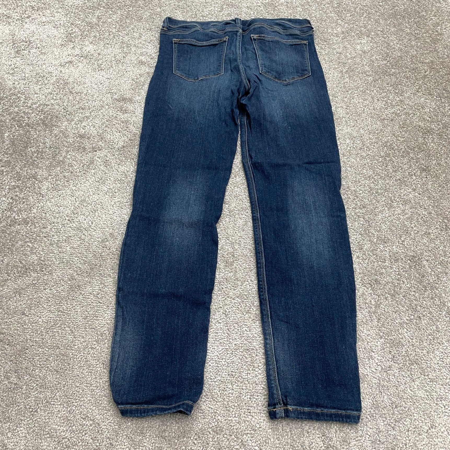 Denime I.D : 23 Jeans Women Adult 29 Blue Dark Wash Mid Rise Straight 30x28 Denim Stretch 5-Pocket Womens Size 29" - 2 Thumbnail