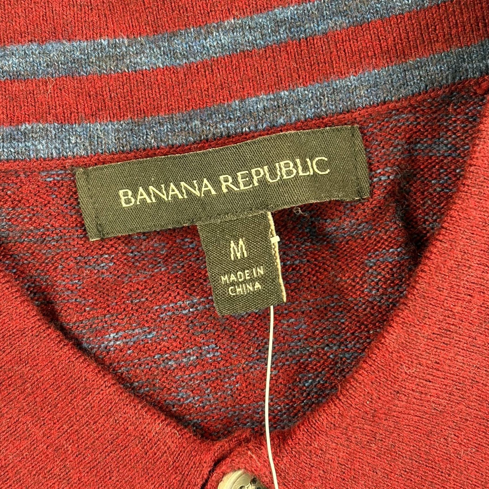 Banana Republic Banana Republic Marl Sweater Polo Shirt Men Medium Multi Supima Cotton SS NWT Size US M / EU 48-50 / 2 - 2 Thumbnail
