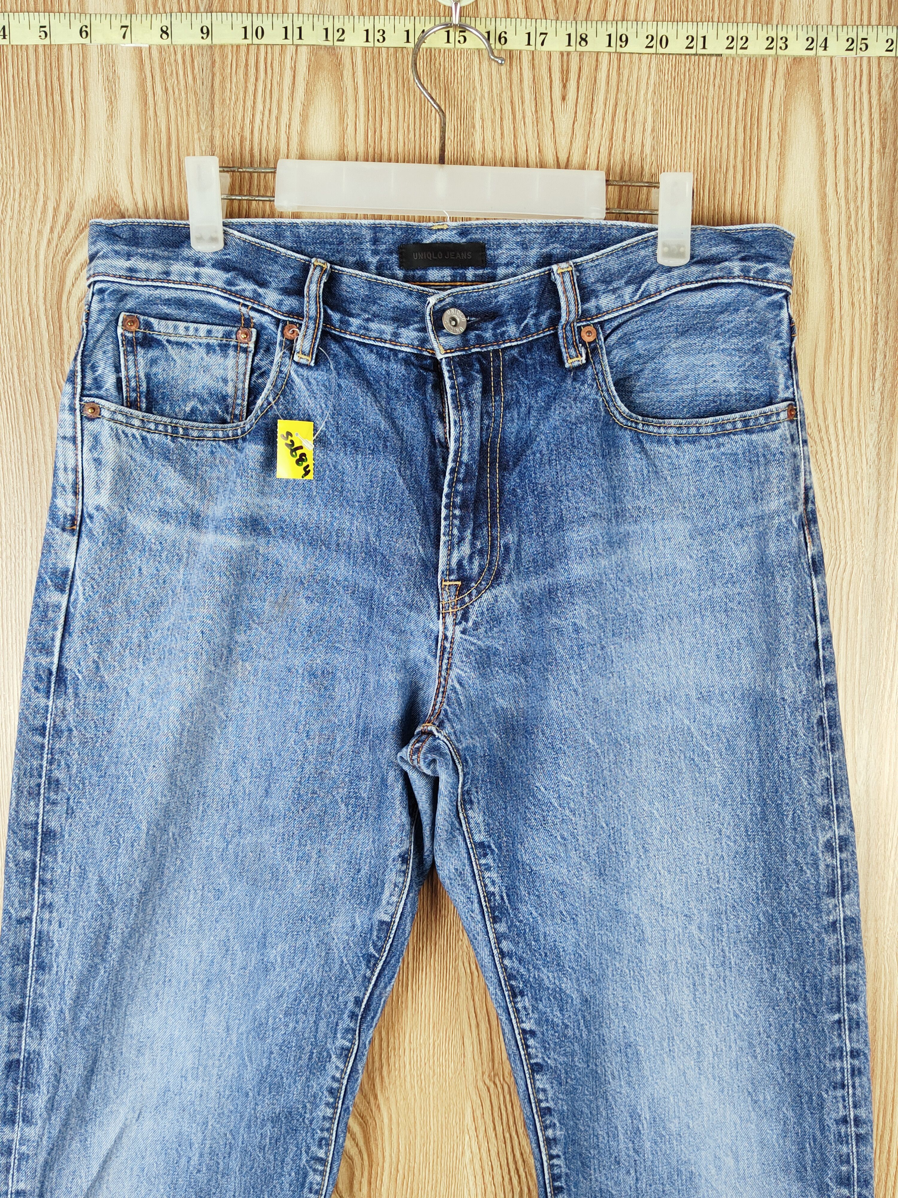 Japanese Brand Uniqlo Blue Distressed Ripped Jeans #S2684 Size US 33 - 2 Thumbnail