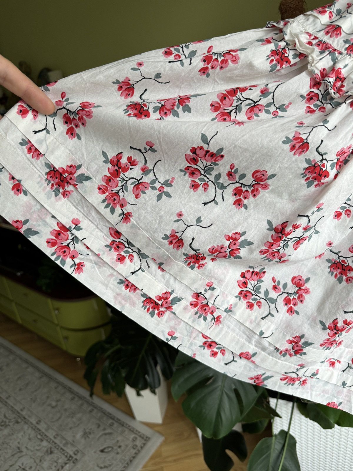 RED Valentino RED Valentino Cotton Floral Dress Cherry Blossoms Print Size S / US 4 / IT 40 - 11 Thumbnail