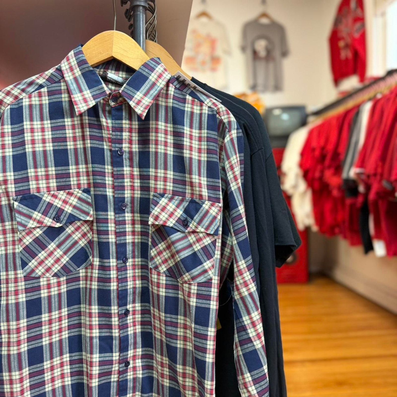 Vintage Vintage 90s Plaid Button Up Shirt Size US M / EU 48-50 / 2 - 3 Thumbnail