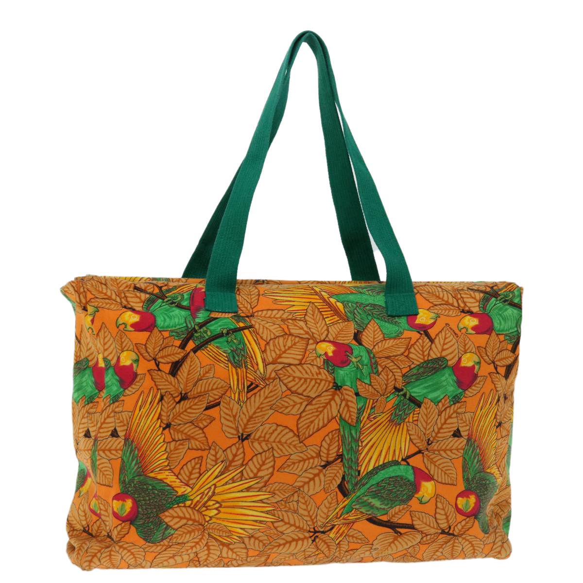 image of Hermes Tote Bag Canvas Orange Auth Bs12560, Women's