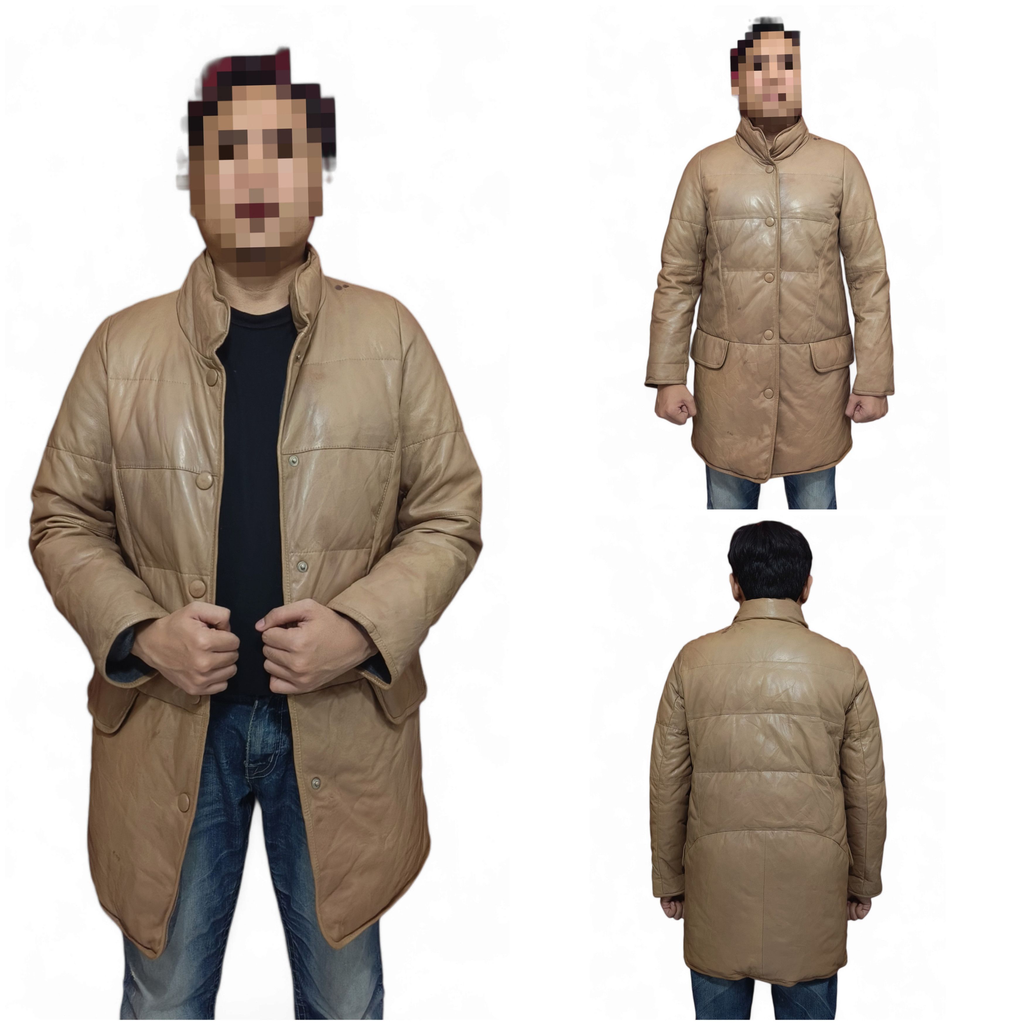 Vintage Vintage ANSICH Goose Down Puffer Sheepskin Leather Jacket Size US M / EU 48-50 / 2 - 9 Thumbnail