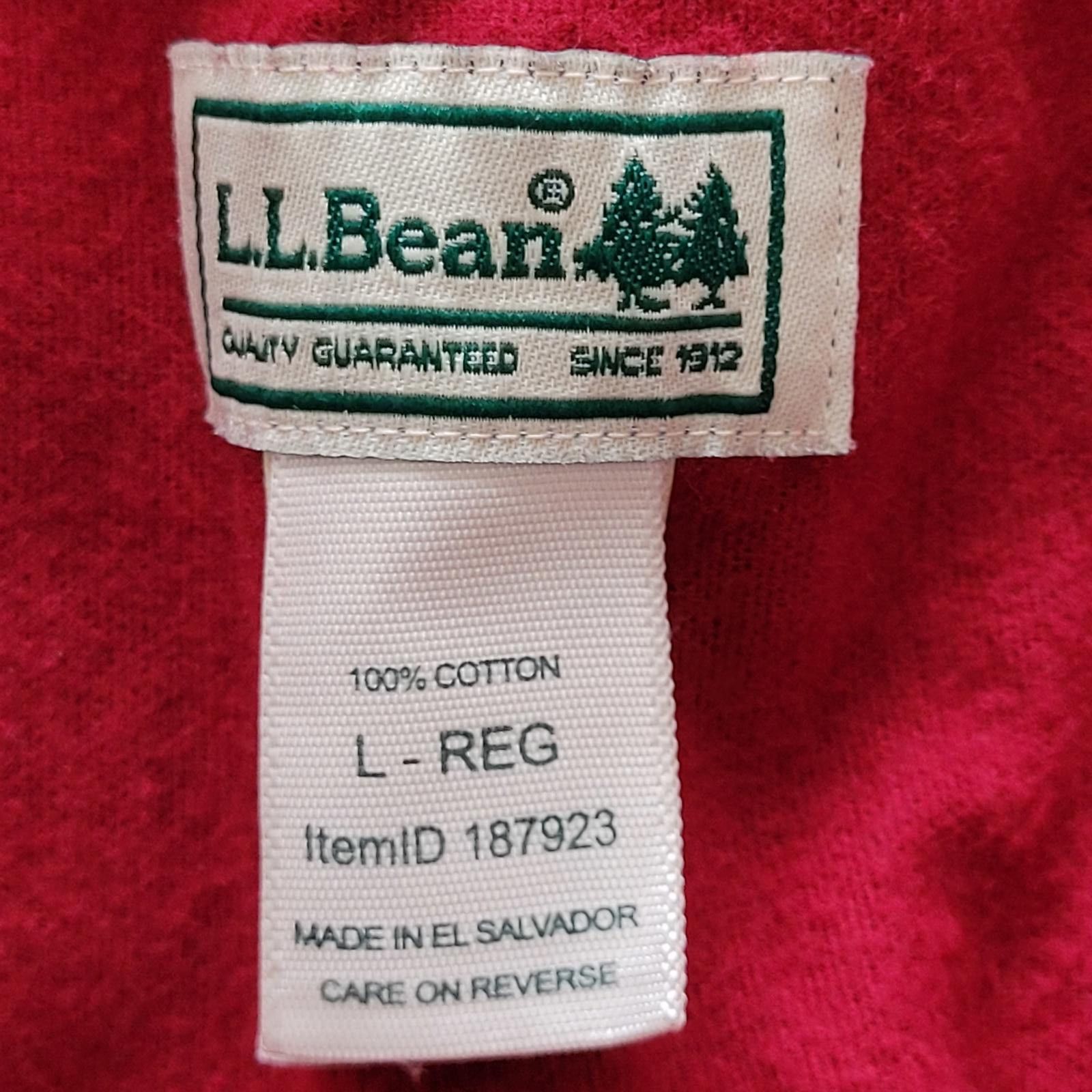 L.L. Bean L.L. Bean Men’s Large Button Shirt Red Heavy Cotton Size US L / EU 52-54 / 3 - 3 Thumbnail