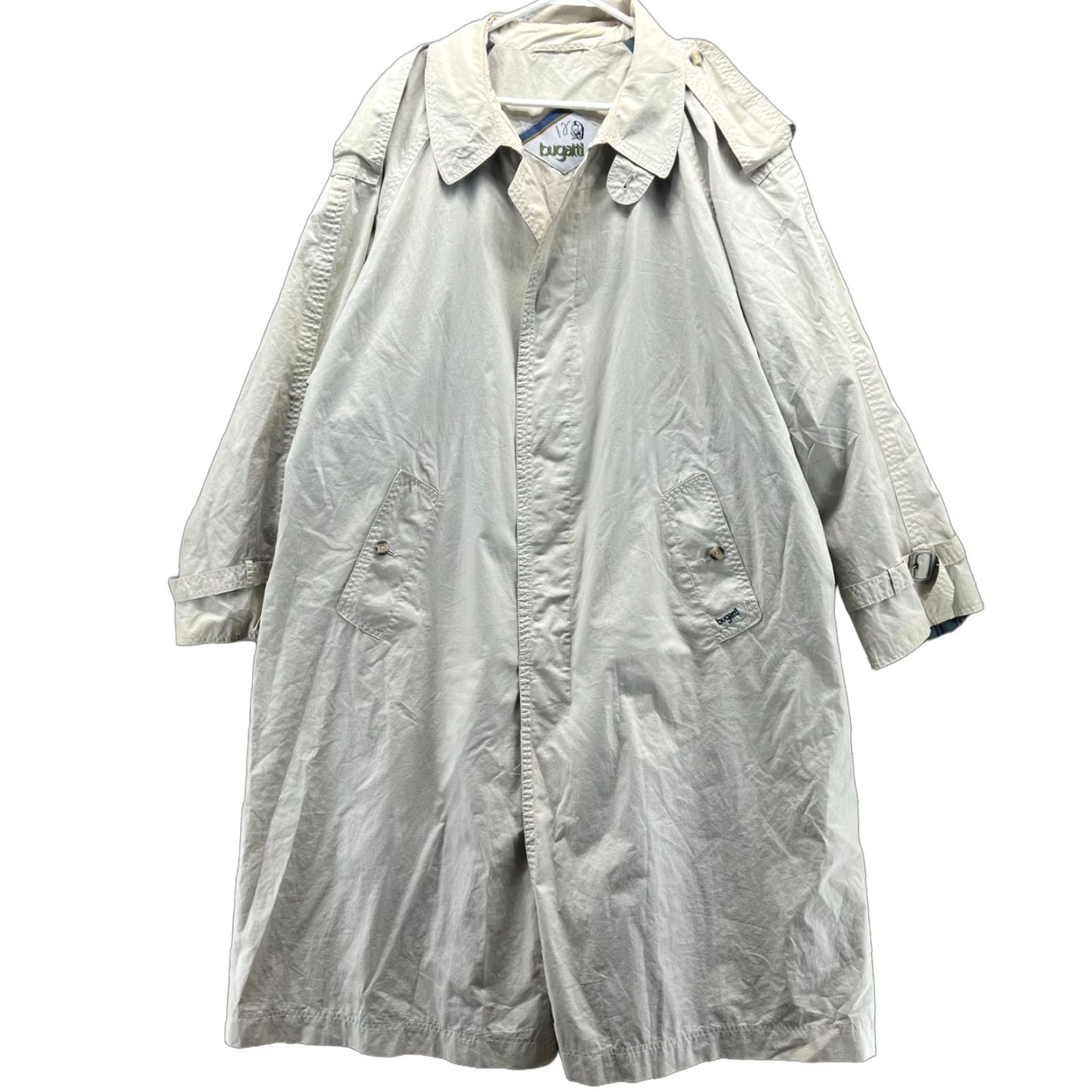 Bugatti Bugatti Trench Coat Mens 36S Beige Long Coat Button Front Belted Regular Fit Jacket/Coat Vintage No Size US XXS / EU 40 - 1 Thumbnail