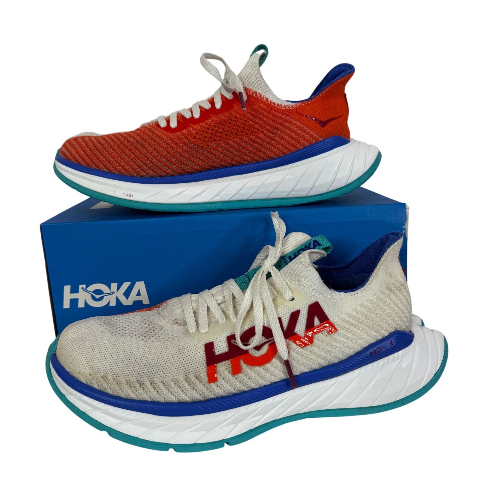 Hoka One One Women Carbon X 3 Running Shoes White Flame (Size 8.5)