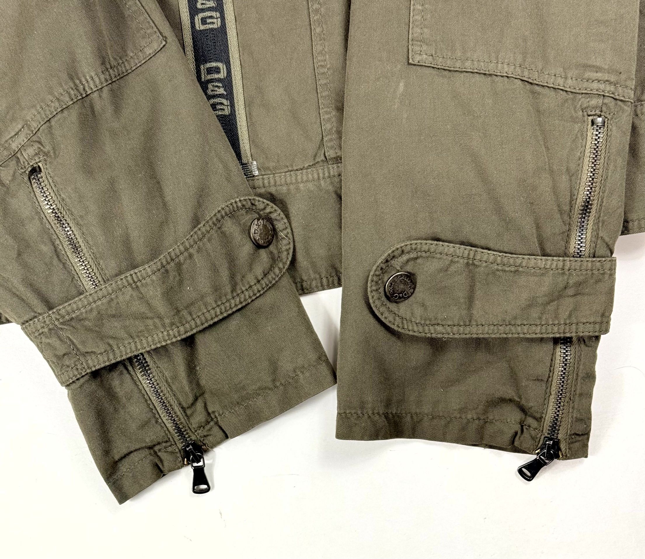 Dolce & Gabbana Dolce&Gabbana Zipper Logo Army Green Military Utility Jacket Size US L / EU 52-54 / 3 - 6 Thumbnail