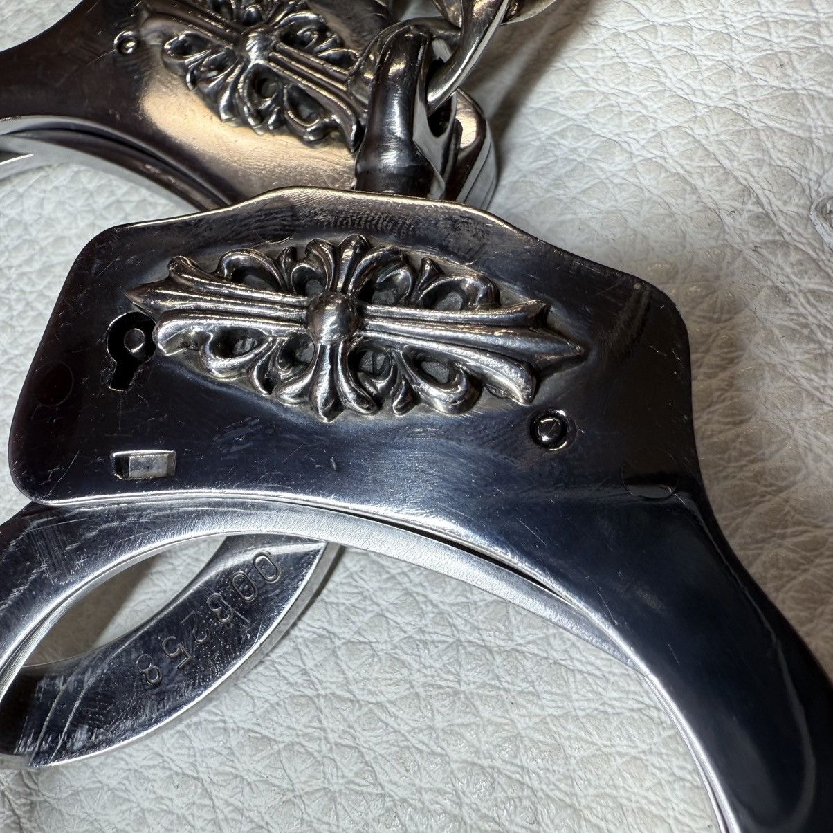 Chrome Hearts CHROME HEARTS STERLING SILVER HANDCUFFS WITH FOTI KEYCHAIN Size ONE SIZE - 7 Thumbnail