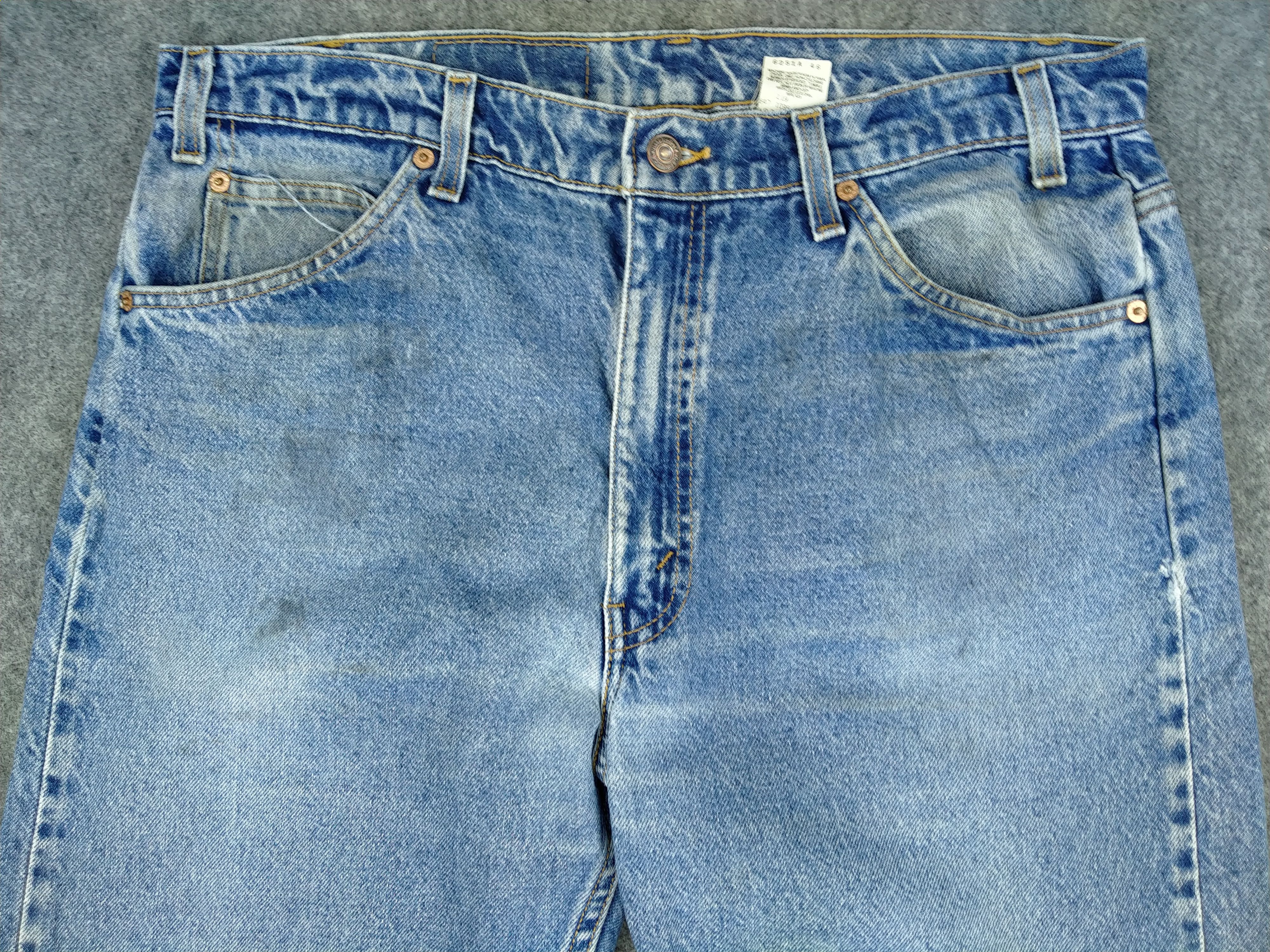 Levi's Blue Wash Vintage Levi's 505 Orange Tab Denim 35x30.5 JN433 Size US 35 - 3 Thumbnail