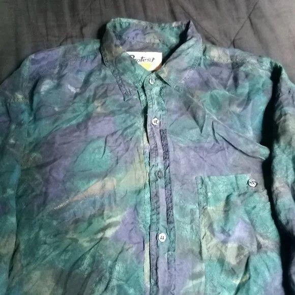 Other Vintage Protest Abstract Strokes Silk Shir Size US S / EU 44-46 / 1 - 1 Thumbnail