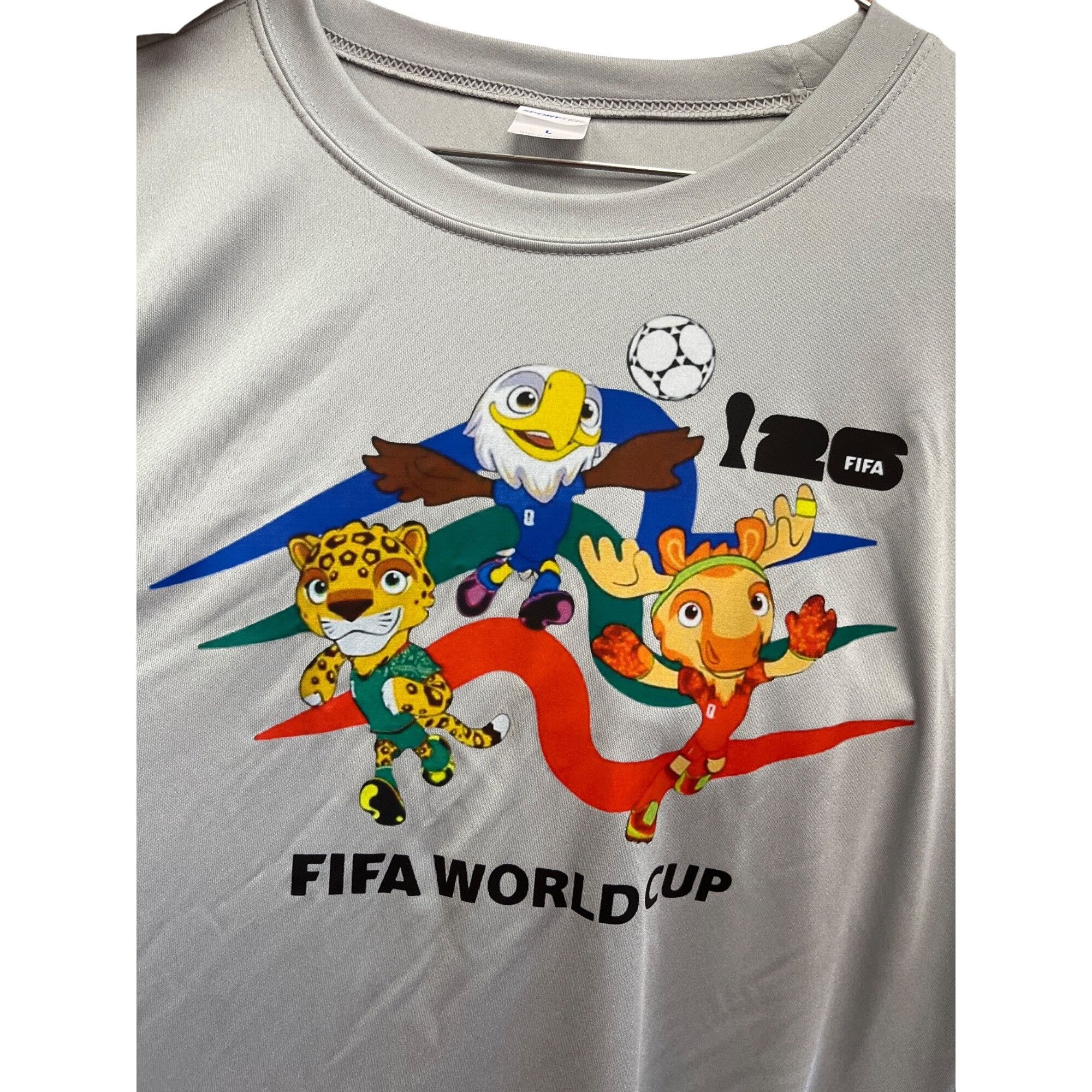 Other Sprt Tek mens gray World Cup short sleeve unique graphic tsh Size US L / EU 52-54 / 3 - 12 Thumbnail