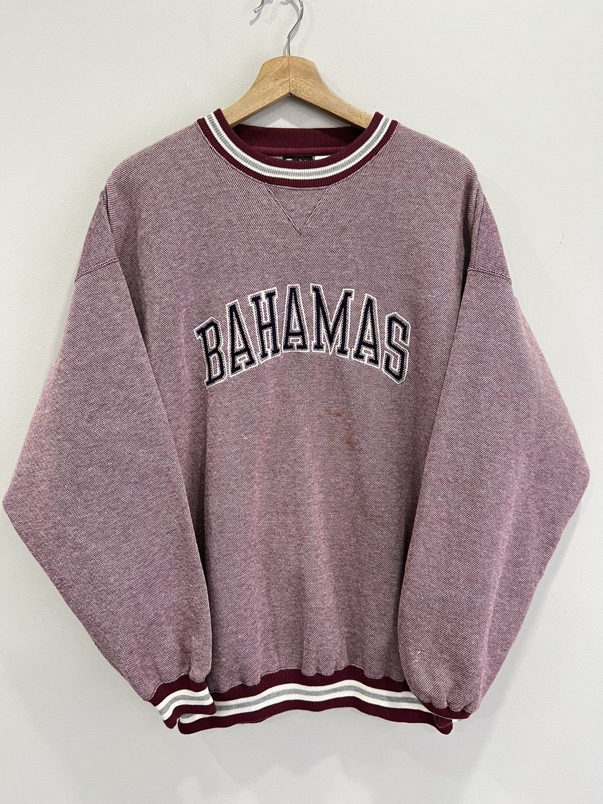 Vtg Bahamas Spellout Sweater Sweatshirt crewneck pulllover
