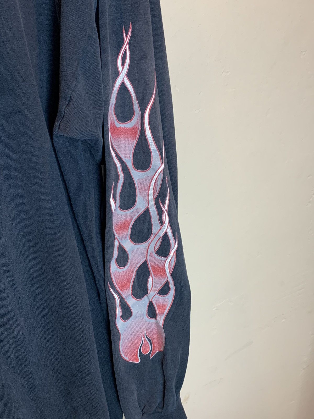 Vintage RARE Vintage 90’s Skull Biker Flame Sleeve Renegade Classics Size US L / EU 52-54 / 3 - 6 Thumbnail