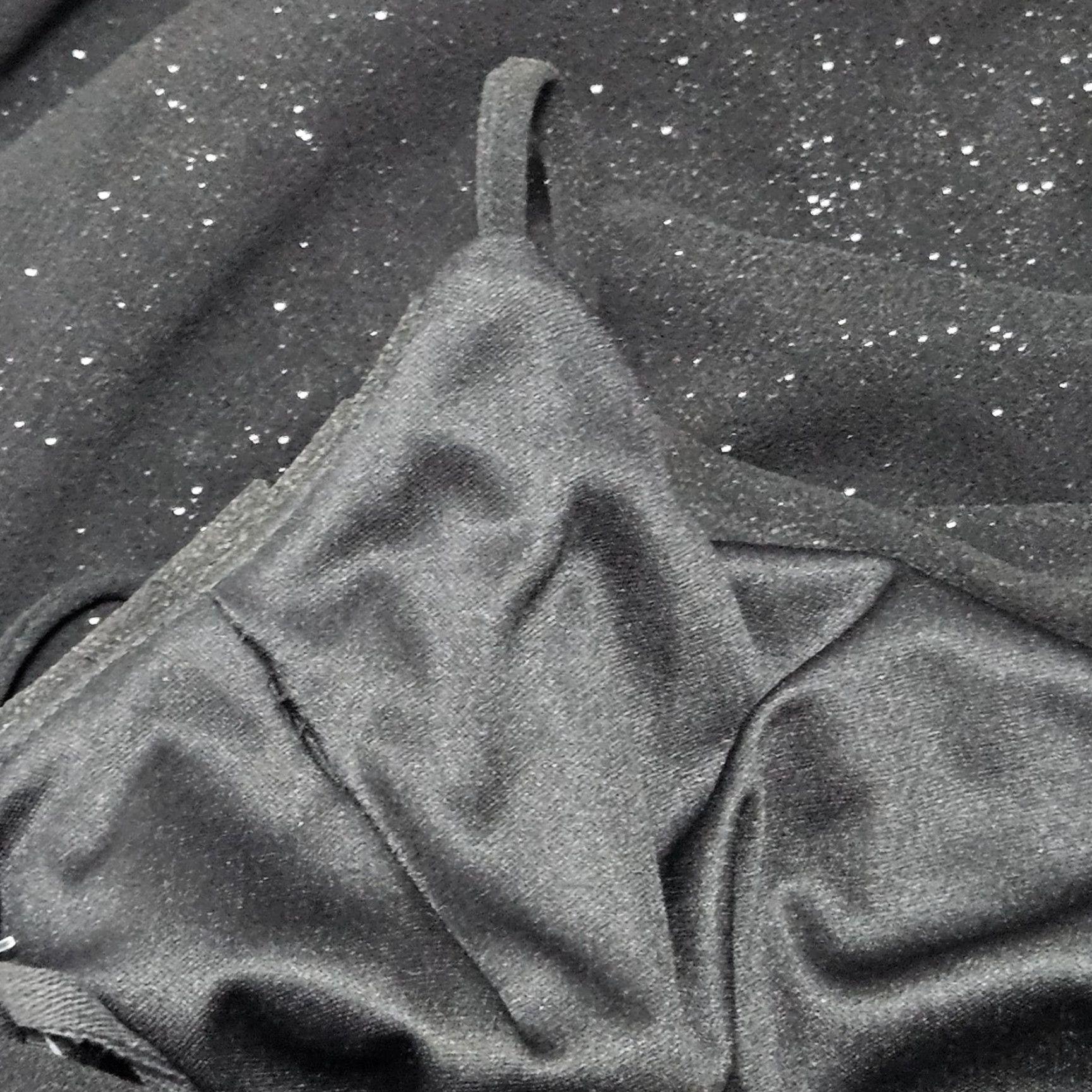 Vintage NWD Karina Nites Black Glitter Sheer Overlay Strappy Ruched Maxi Dress 6 Size M / US 6-8 / IT 42-44 - 5 Thumbnail