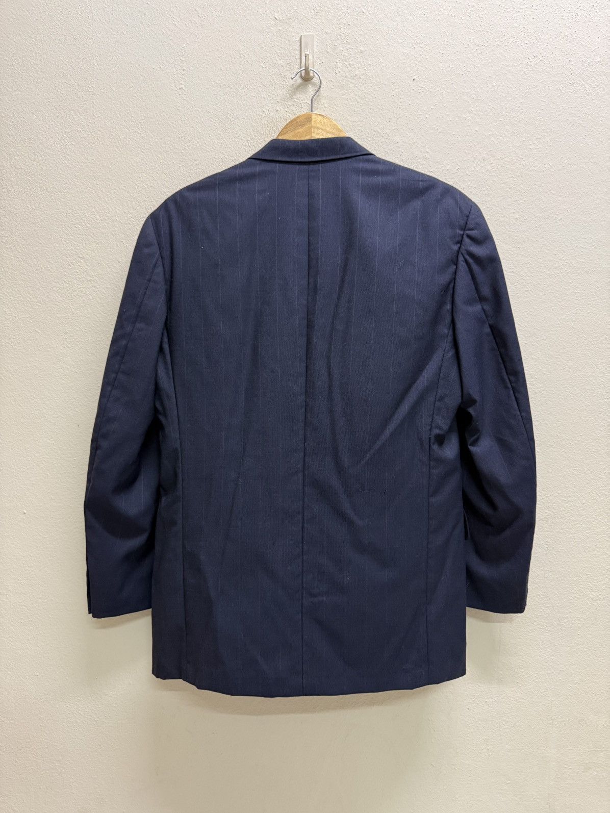 Yohji Yamamoto A.A.R Yohji Yamamoto Durban Dark Blue Stripe Blazzer Size US M / EU 48-50 / 2 - 24 Thumbnail