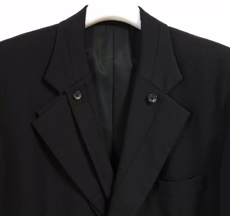 Yohji Yamamoto Yohji Yamamoto 2007 AW Show Double Collar Wool Jacket Size US M / EU 48-50 / 2 - 7 Thumbnail