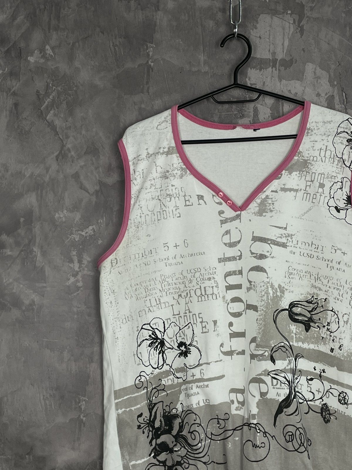 Hysteric Glamour Japan Hysteric Glamour Style Cute Pink/White Tank Top Size L / US 10 / IT 46 - 3 Thumbnail