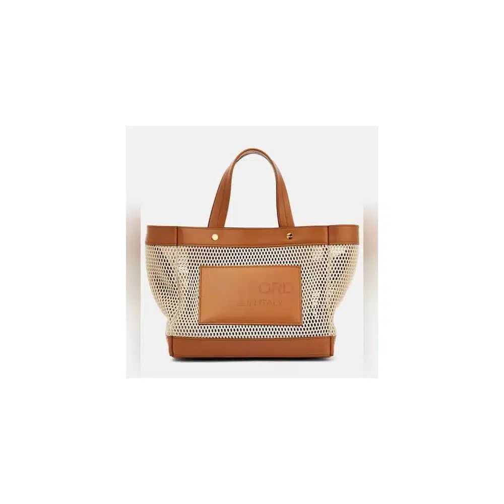 Tom Ford o1sndg1224 L1494 Size: OS / Small Logo Patch Tote Bag Size ONE SIZE - 1 Thumbnail