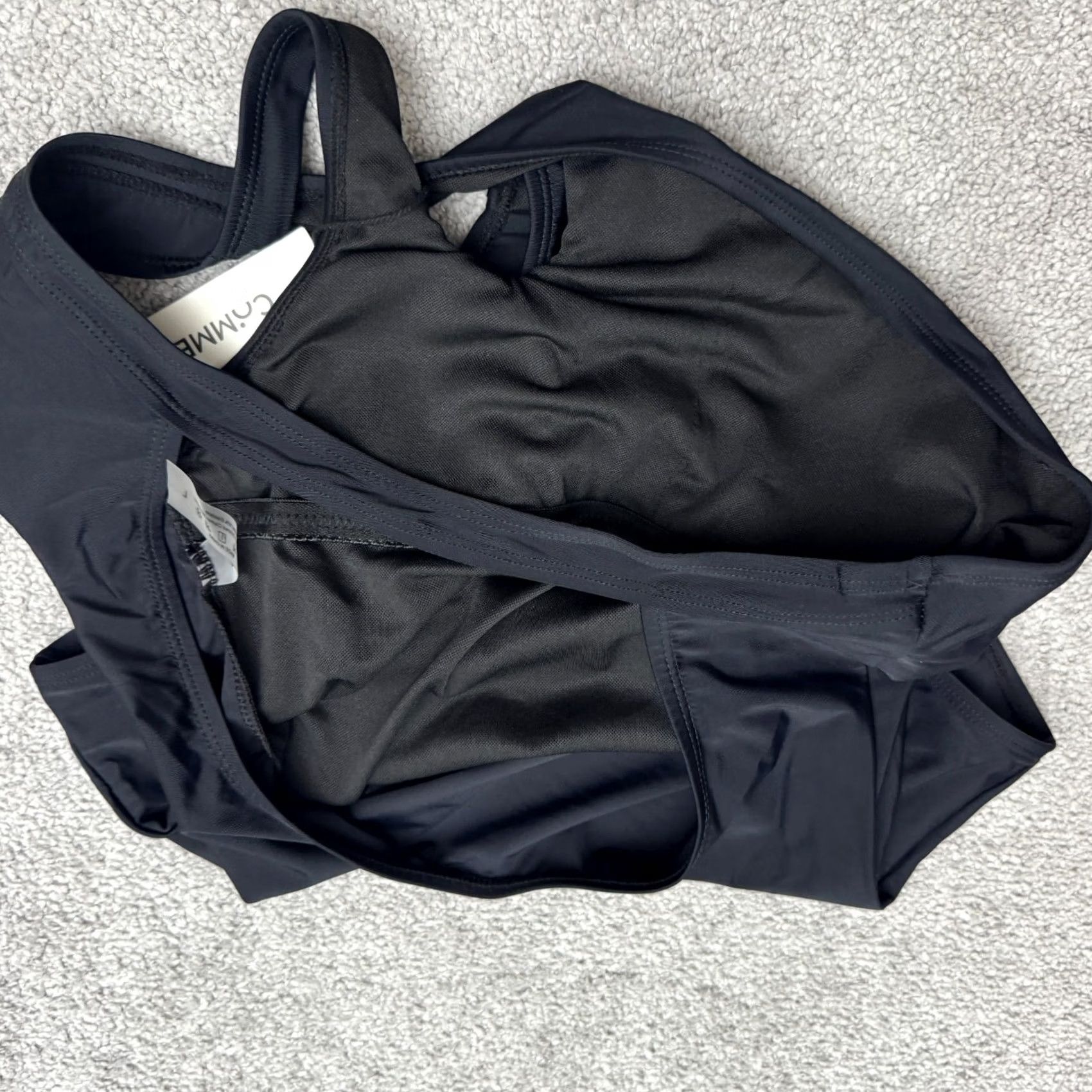 Vintage Commense One Shoulder Cut-Out Backless Swimwear One Piece Large Black Bodysuit Size L / US 10 / IT 46 - 5 Thumbnail