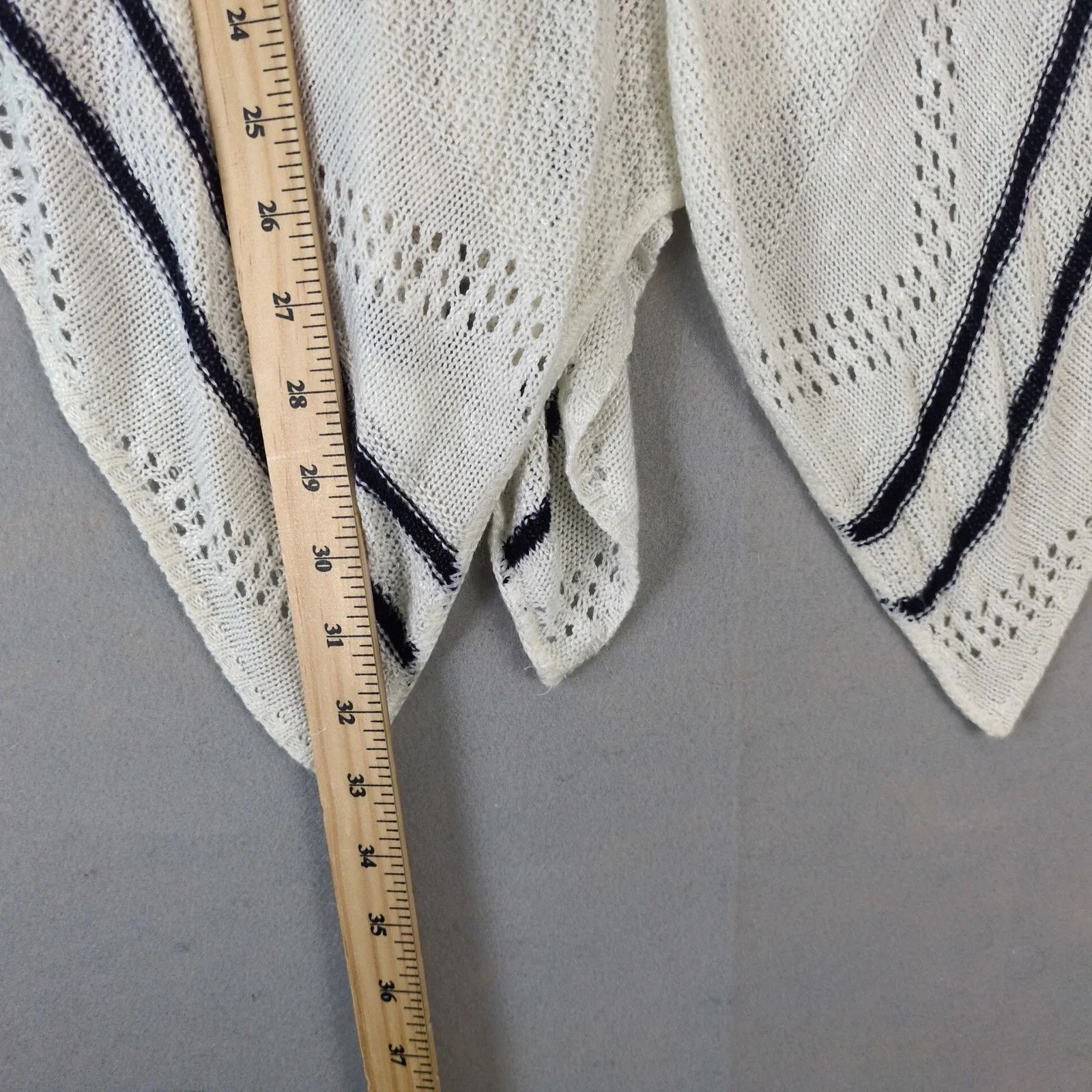 Other Madberry Ivory Knit Poncho Tank Top Womens L Corset Tie Neck Size L / US 10 / IT 46 - 3 Thumbnail