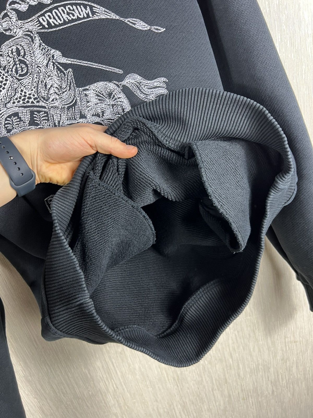 Burberry London big logo knight prorsum embroidered hoodie