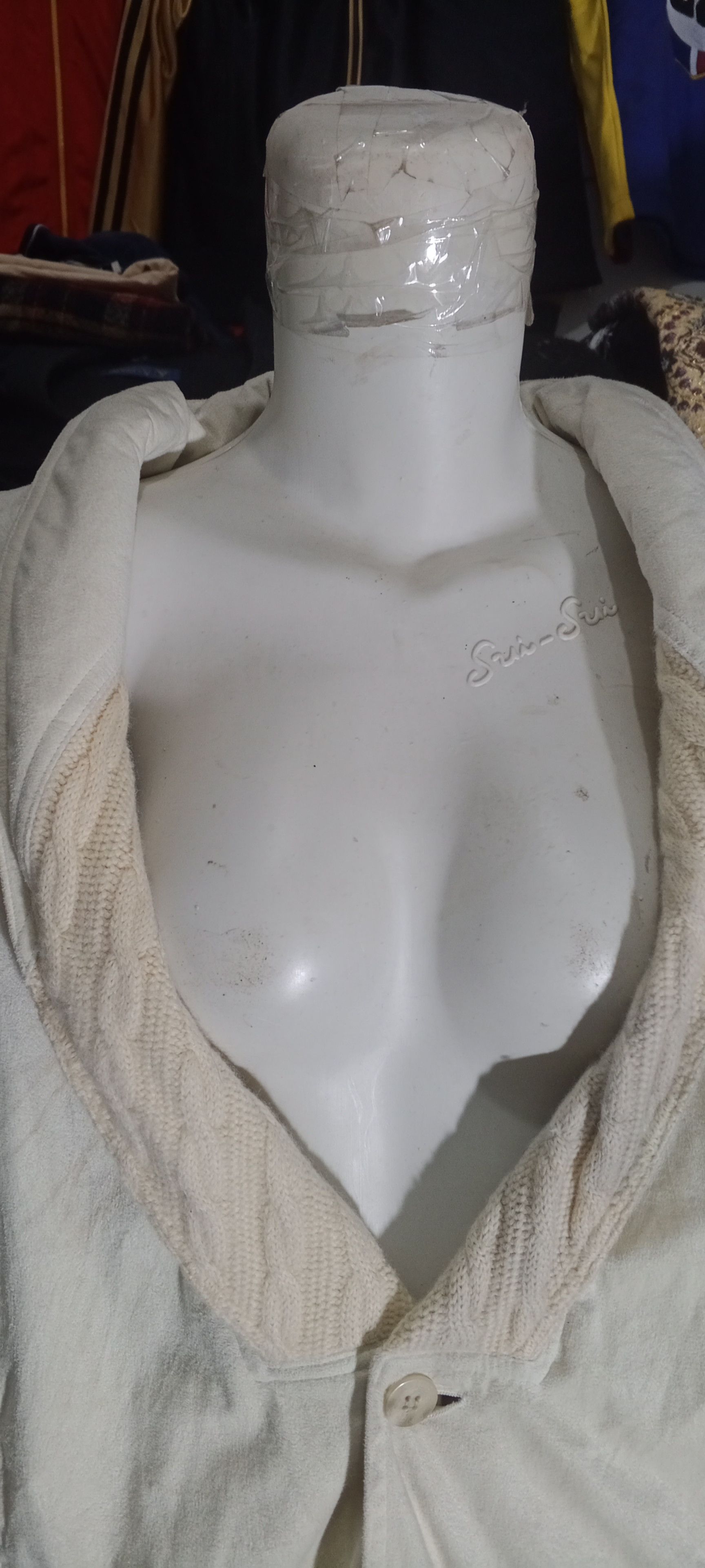 Lancel × Vintage Vintage 80s Lancel Wool Cable Knit Cardigan Winter Creamy Size L / US 10 / IT 46 - 3 Thumbnail
